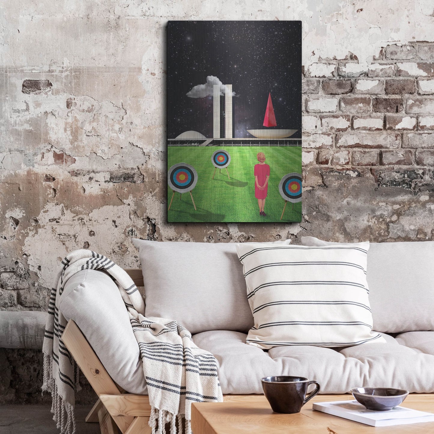 Luxe Metal Art 'Planalto Central' by Elo Marc, Metal Wall Art,24x36