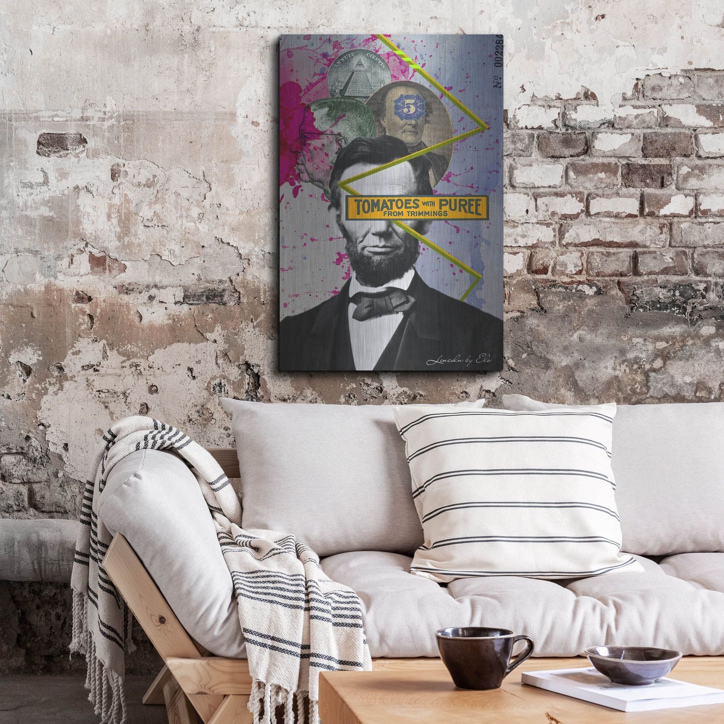 Luxe Metal Art 'Lincoln' by Elo Marc, Metal Wall Art,24x36