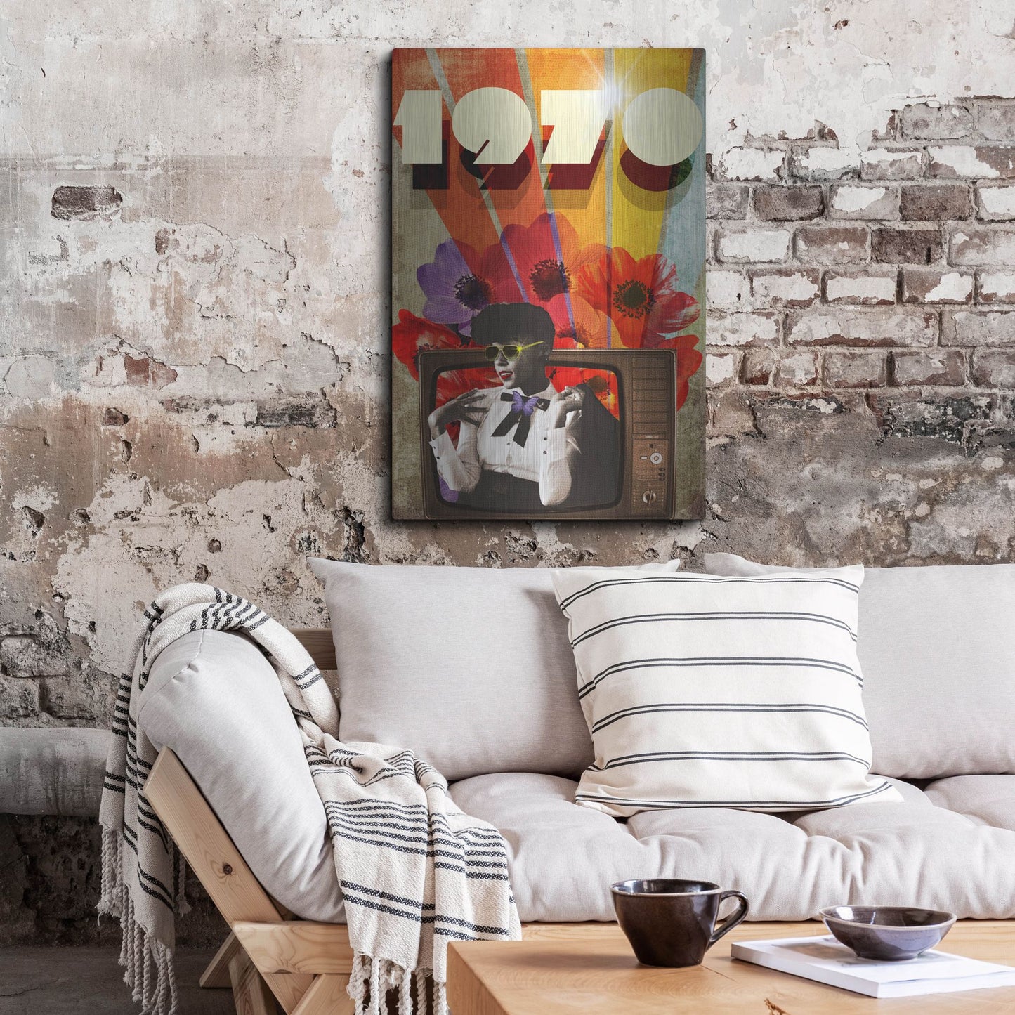 Luxe Metal Art '1970' by Elo Marc, Metal Wall Art,24x36