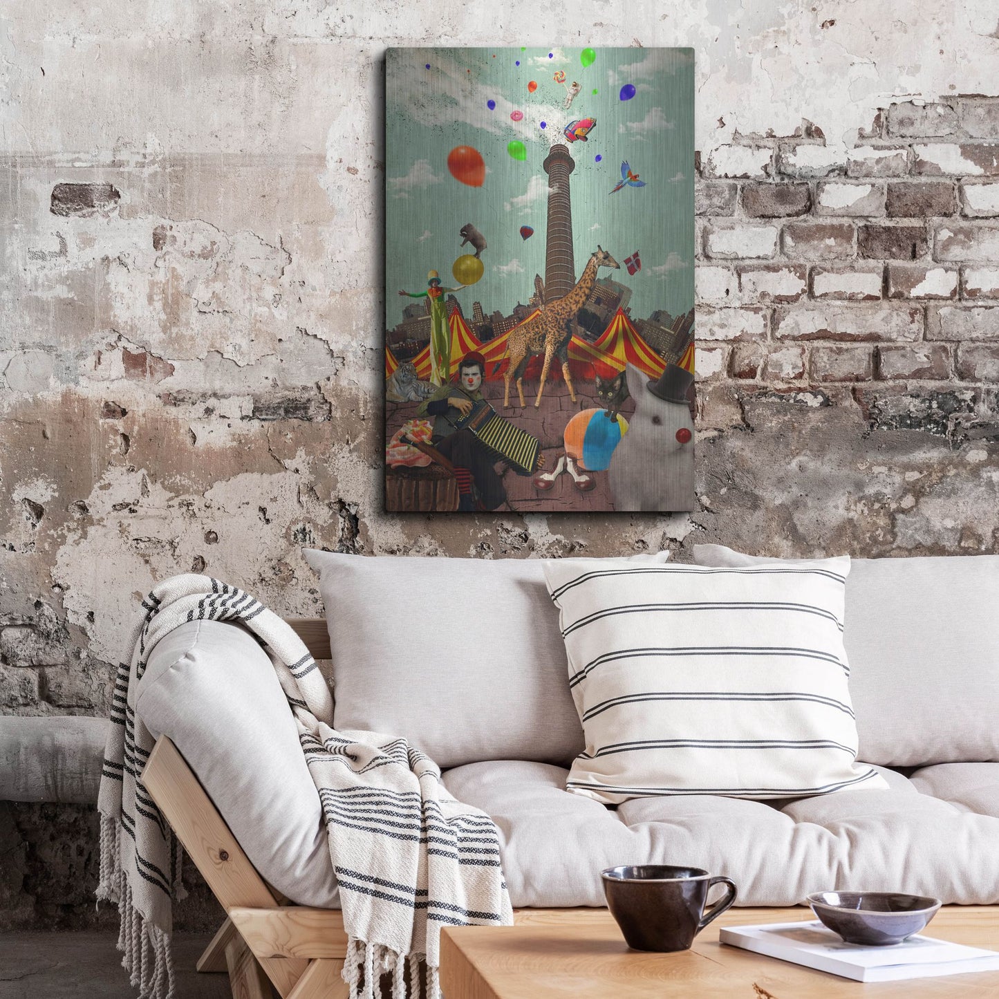 Luxe Metal Art 'Circus' by Elo Marc, Metal Wall Art,24x36