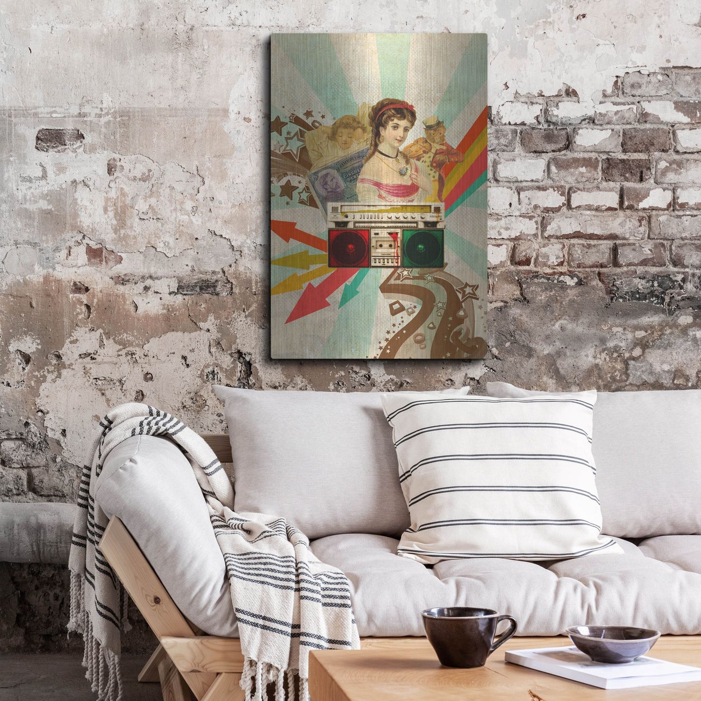 Luxe Metal Art 'Retro Radio' by Elo Marc, Metal Wall Art,24x36