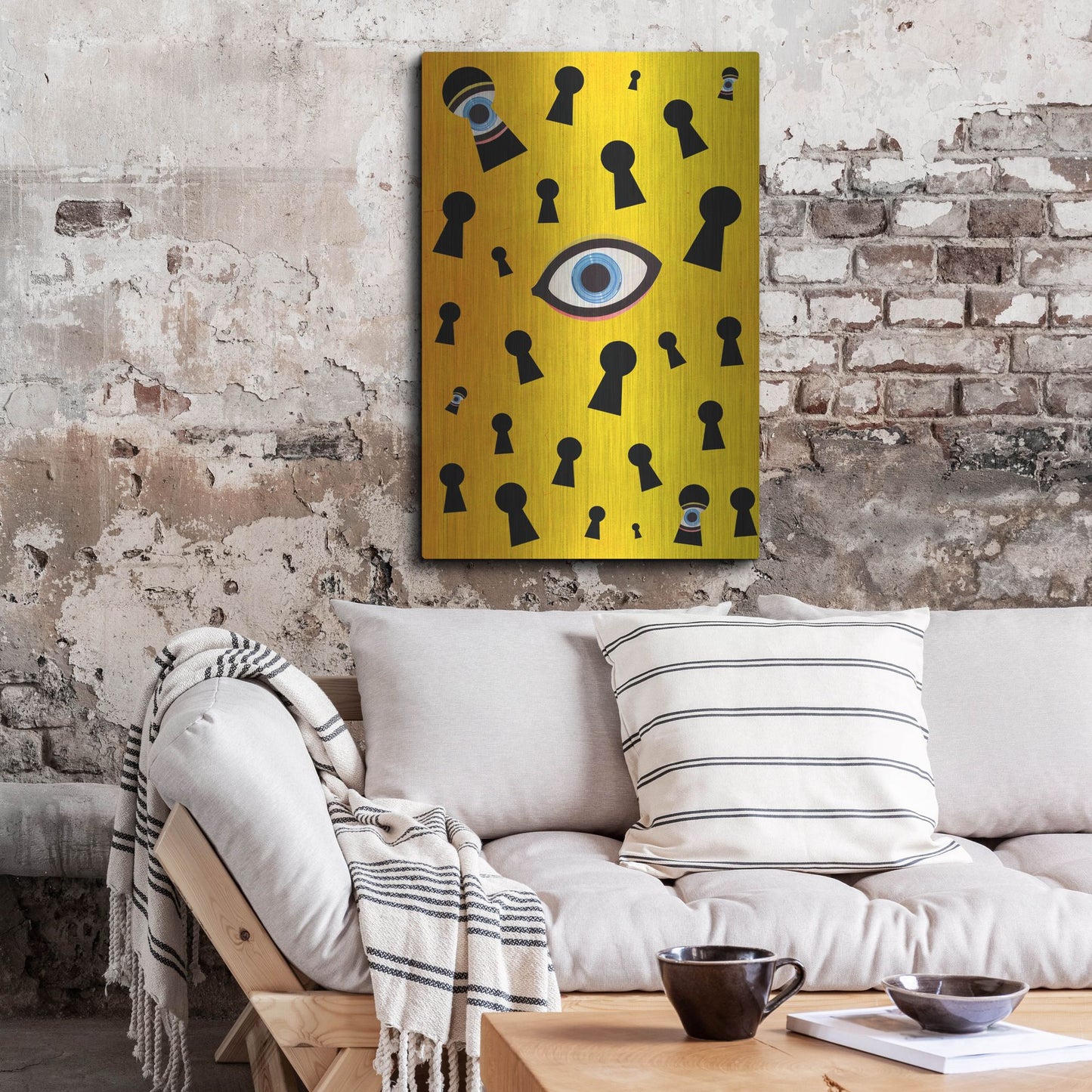 Luxe Metal Art 'They Are Watching' by Elo Marc, Metal Wall Art,24x36