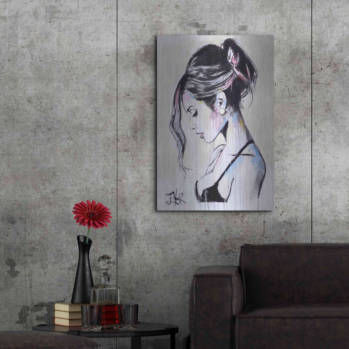 Luxe Metal Art 'Time Being' by Loui Jover, Metal Wall Art,24x36