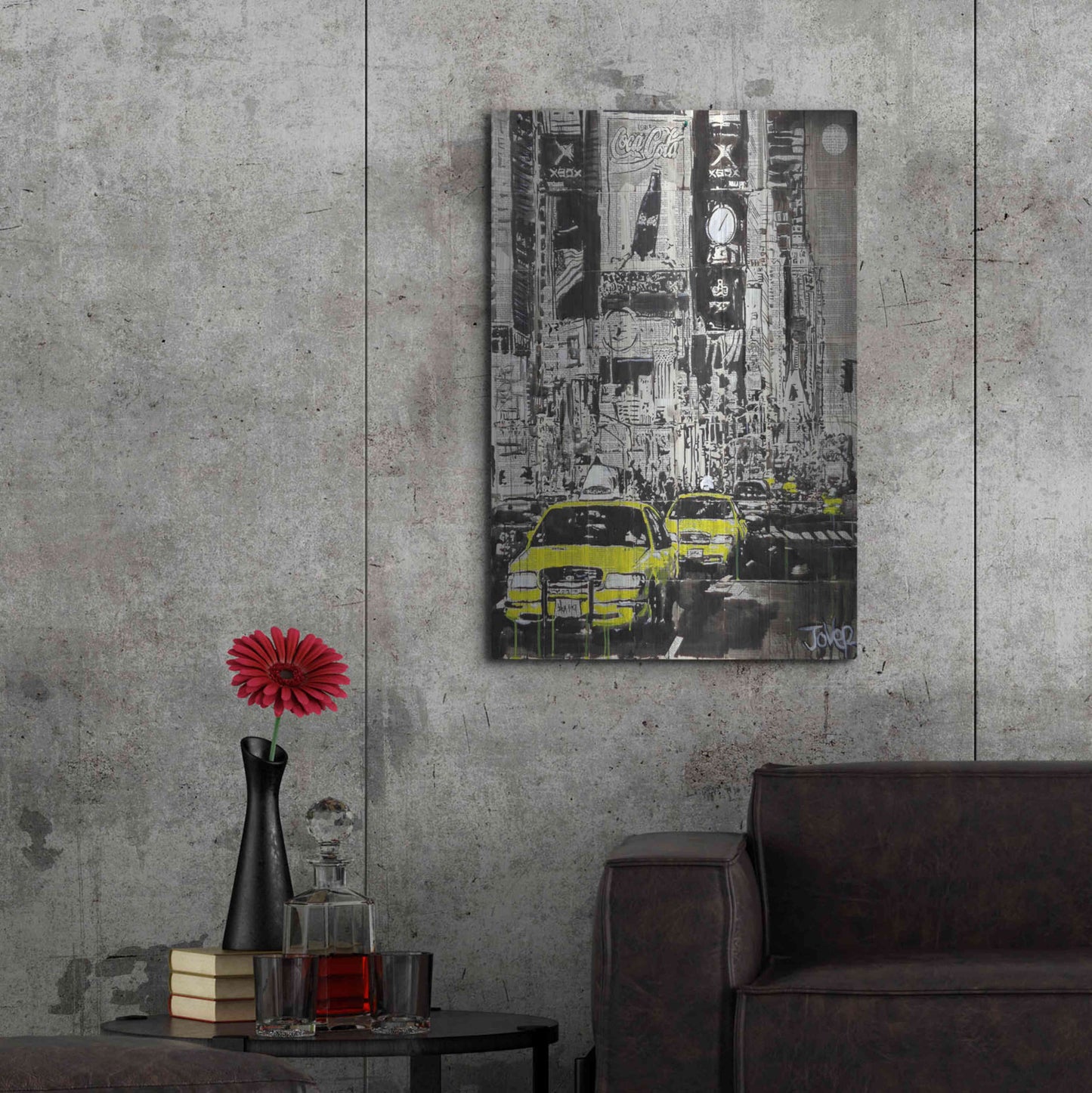 Luxe Metal Art 'Zoo York' by Loui Jover, Metal Wall Art,24x36