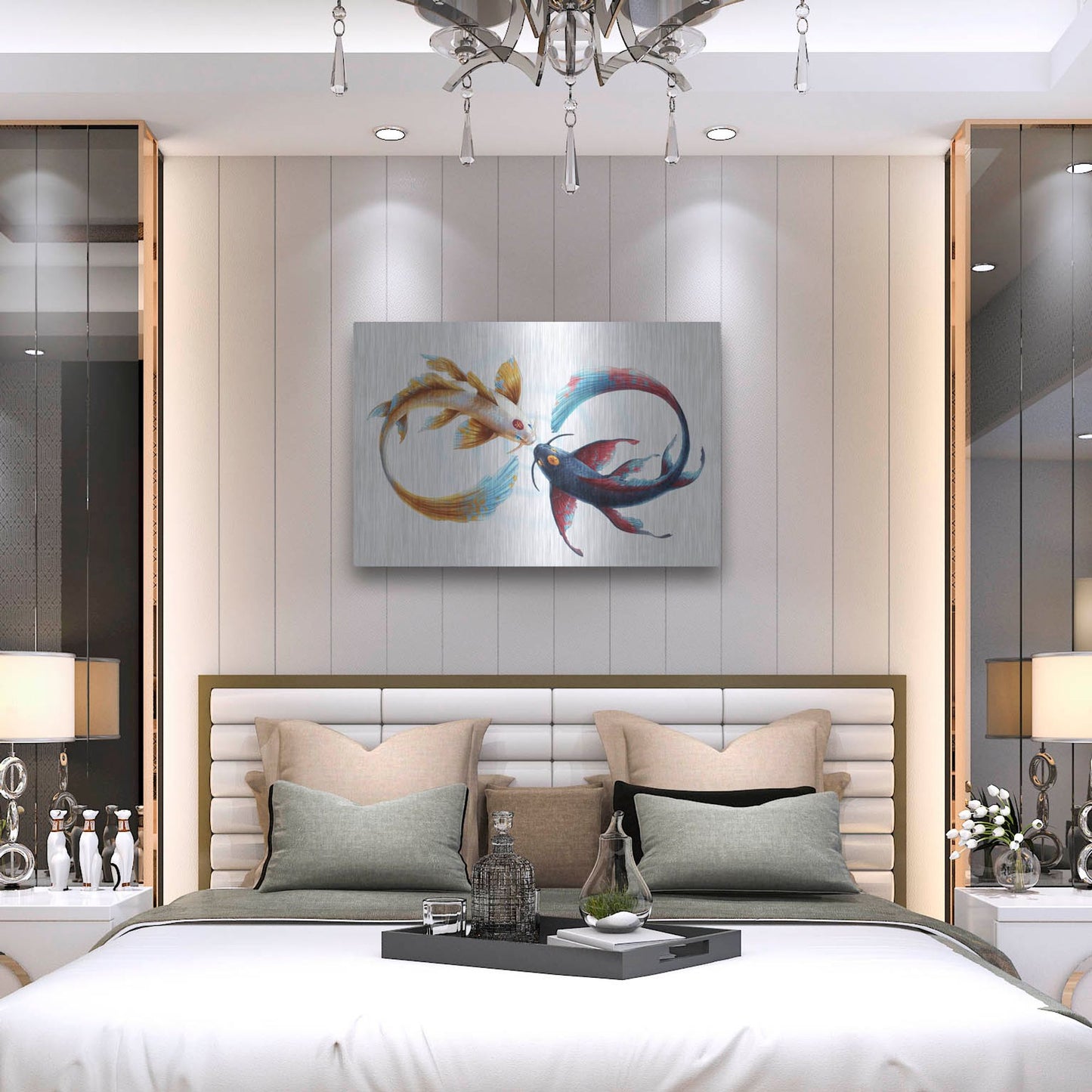 Luxe Metal Art 'Eternal Bond' by JoJoesArt, Metal Wall Art,36x24