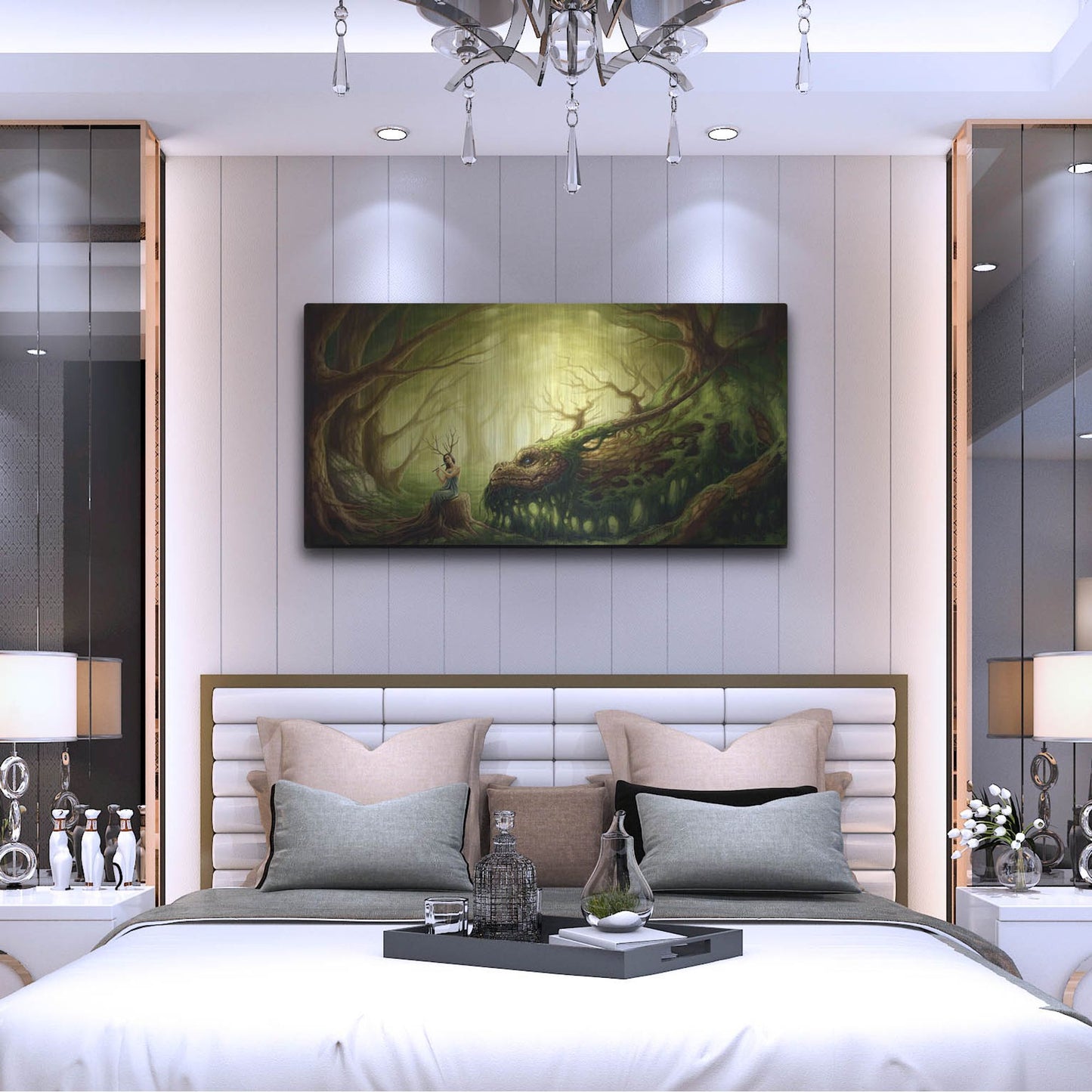 Luxe Metal Art 'Forgotten Fairytales' by JoJoesArt, Metal Wall Art,48x24