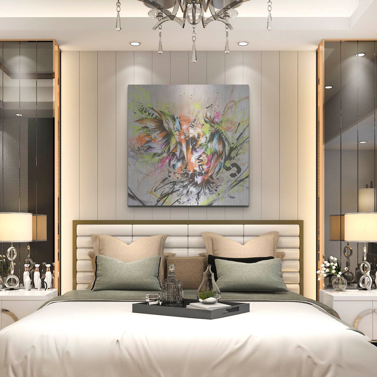 Luxe Metal Art 'Sprout' by Taka Sudo, Metal Wall Art,36x36