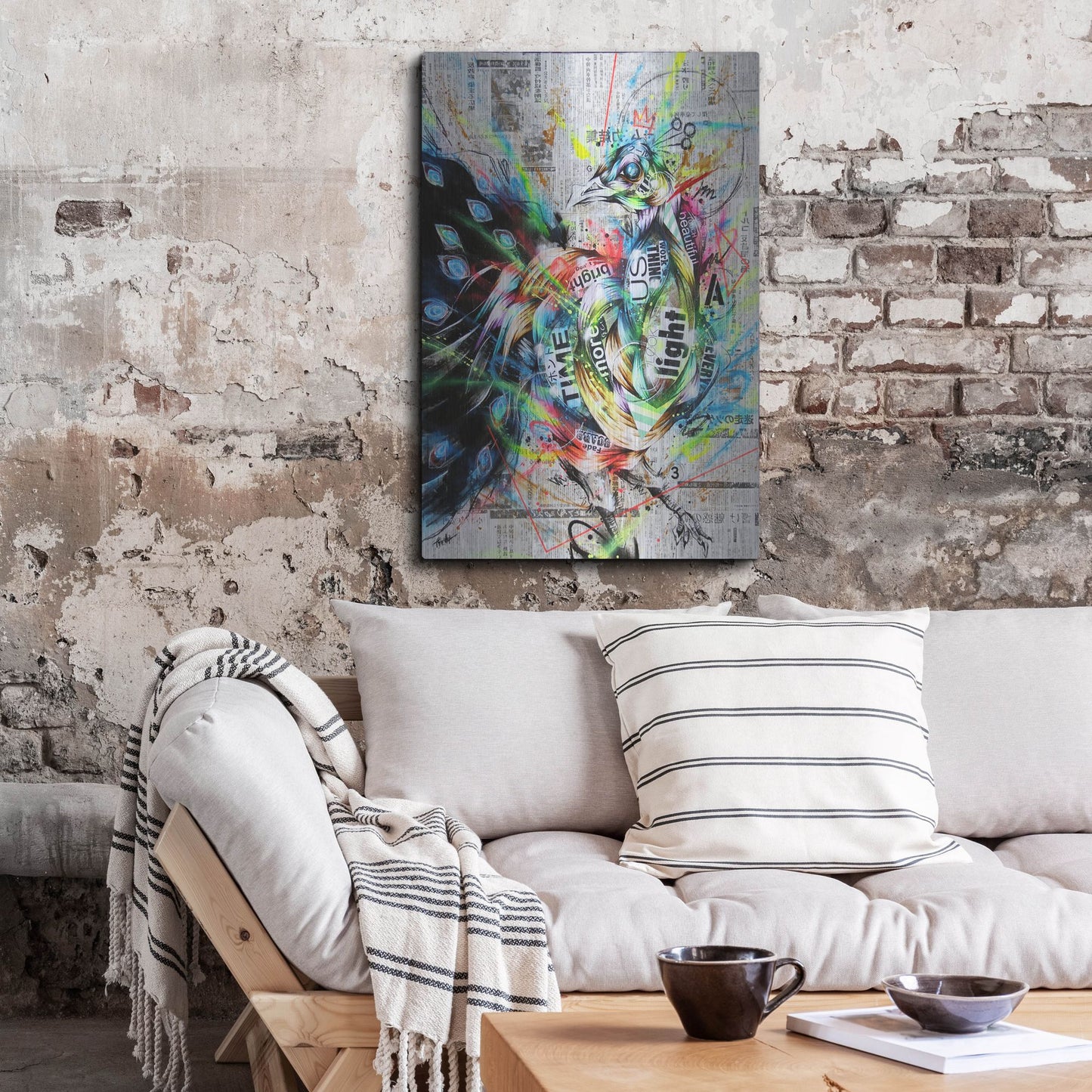 Luxe Metal Art 'Suzaku' by Taka Sudo, Metal Wall Art,24x36