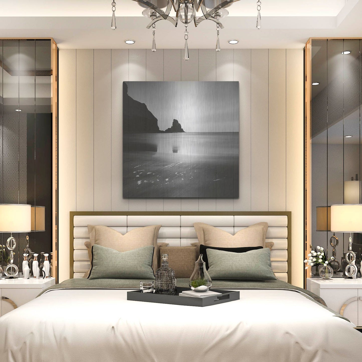 Luxe Metal Art 'Talisker Bay' by Nina Papiorek, Metal Wall Art,36x36