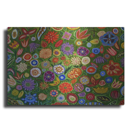 Luxe Metal Art 'Abstract Floral' by Catherine A Nolin, Metal Wall Art