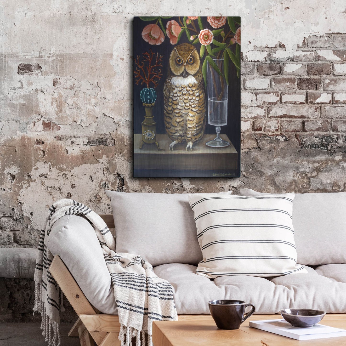 Luxe Metal Art 'Curious and Wise' by Catherine A Nolin, Metal Wall Art,24x36