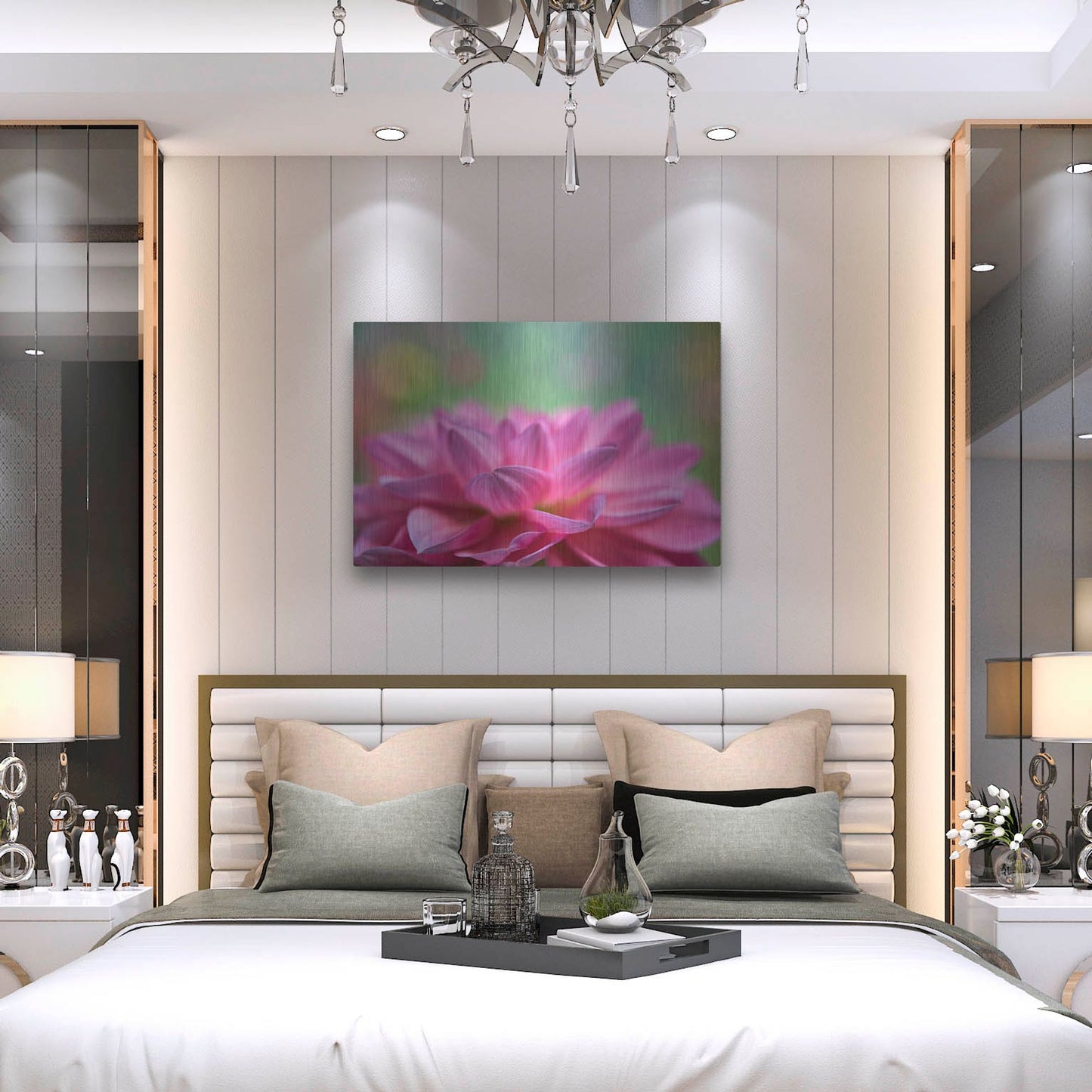 Luxe Metal Art 'Dahlia Petals' by Cora Niele, Metal Wall Art,36x24