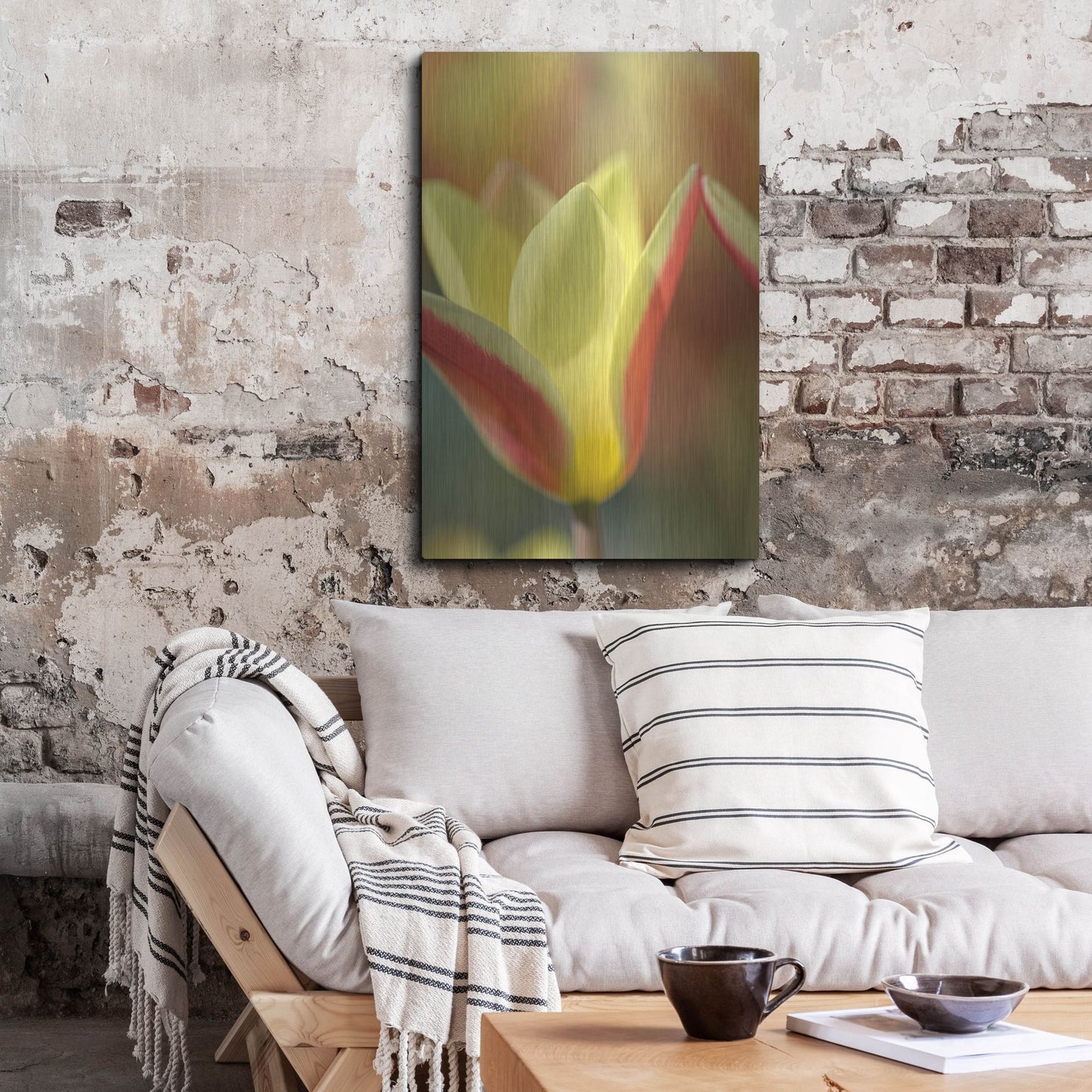 Luxe Metal Art 'Tulip Tinka' by Cora Niele, Metal Wall Art,24x36