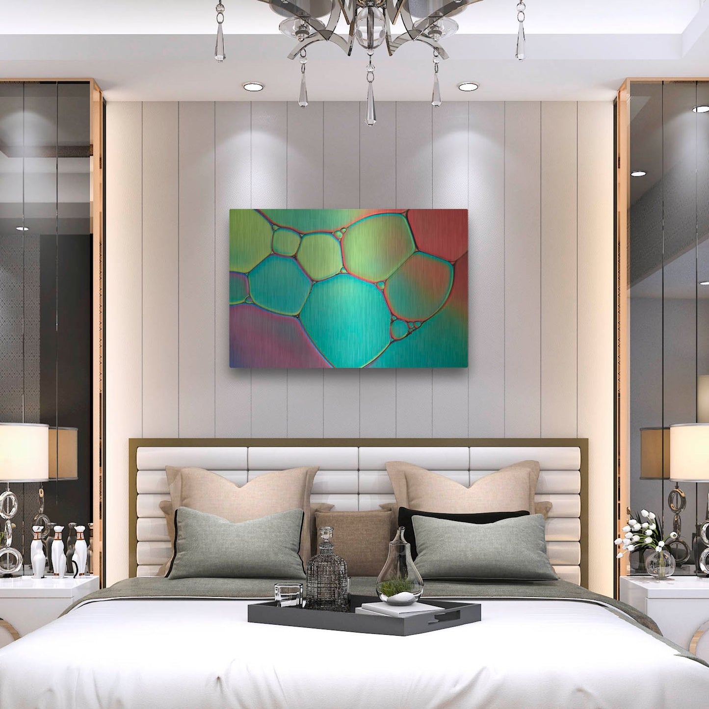 Luxe Metal Art 'Stained Glass III' by Cora Niele, Metal Wall Art,36x24