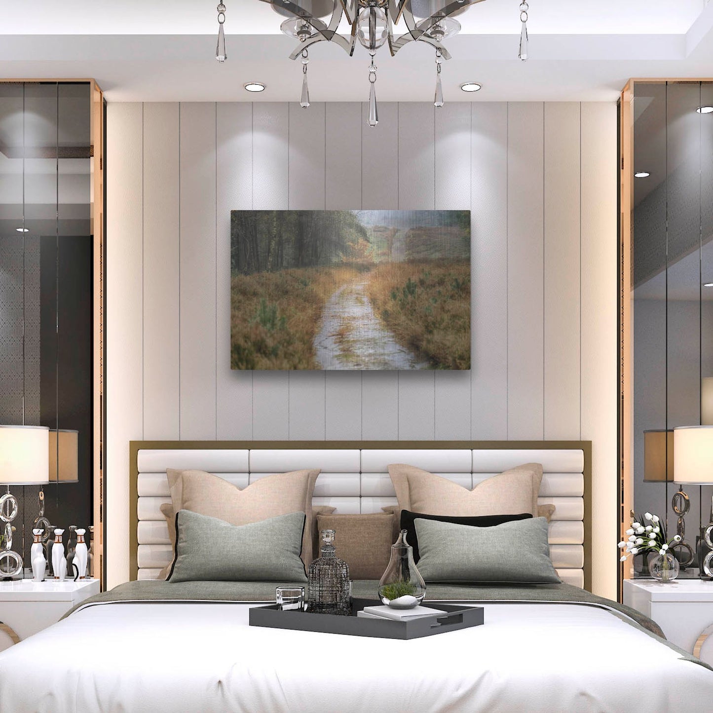 Luxe Metal Art 'Path' by Cora Niele, Metal Wall Art,36x24