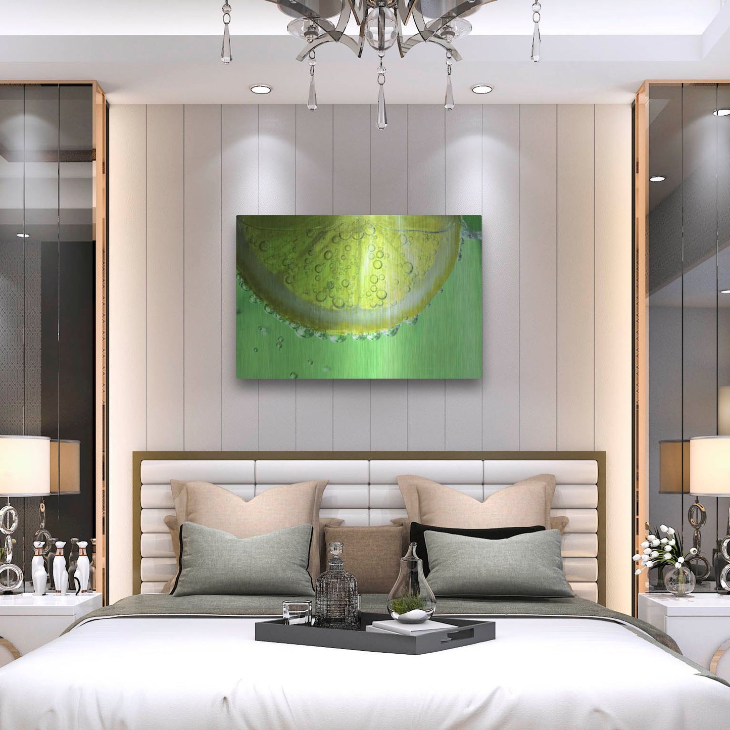 Luxe Metal Art 'Lemon Slice' by Dana Brett Munach, Metal Wall Art,36x24