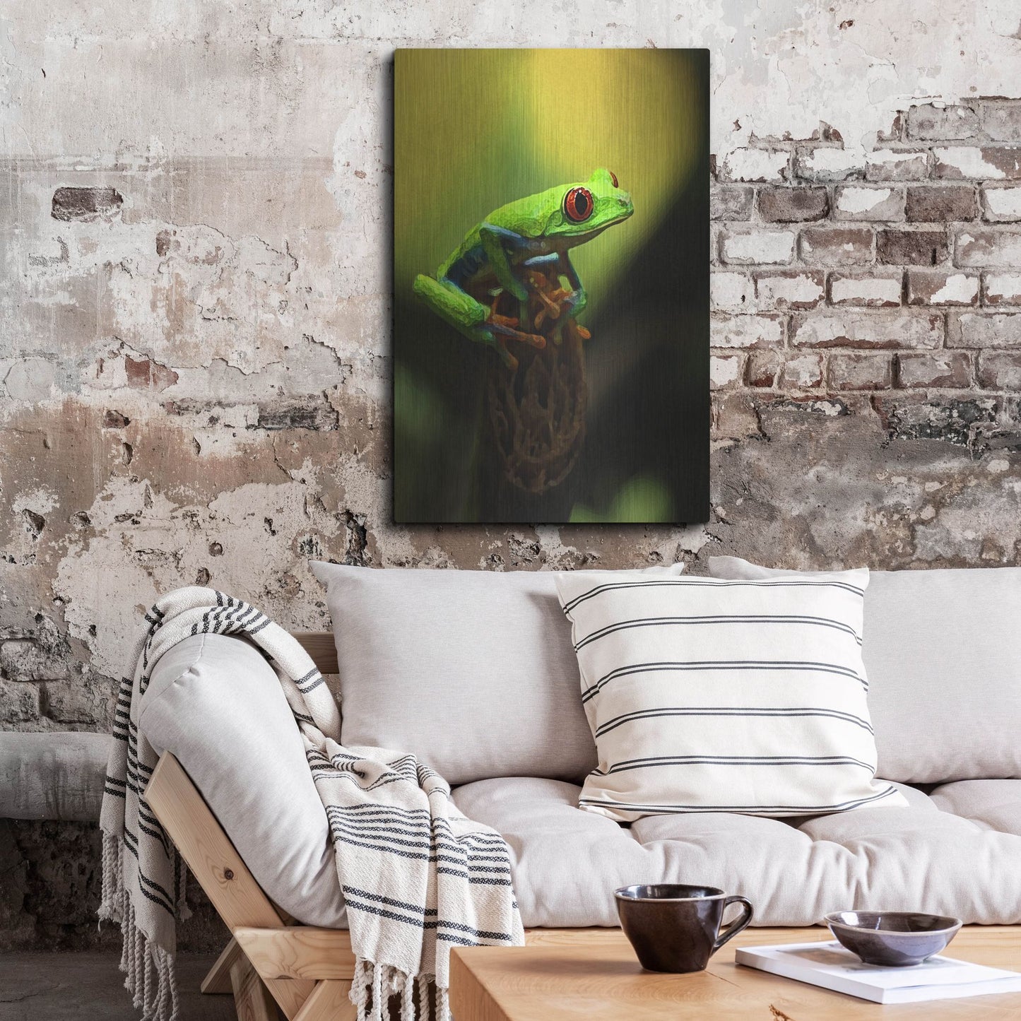 Luxe Metal Art 'Tree Frog' by Dana Brett Munach, Metal Wall Art,24x36