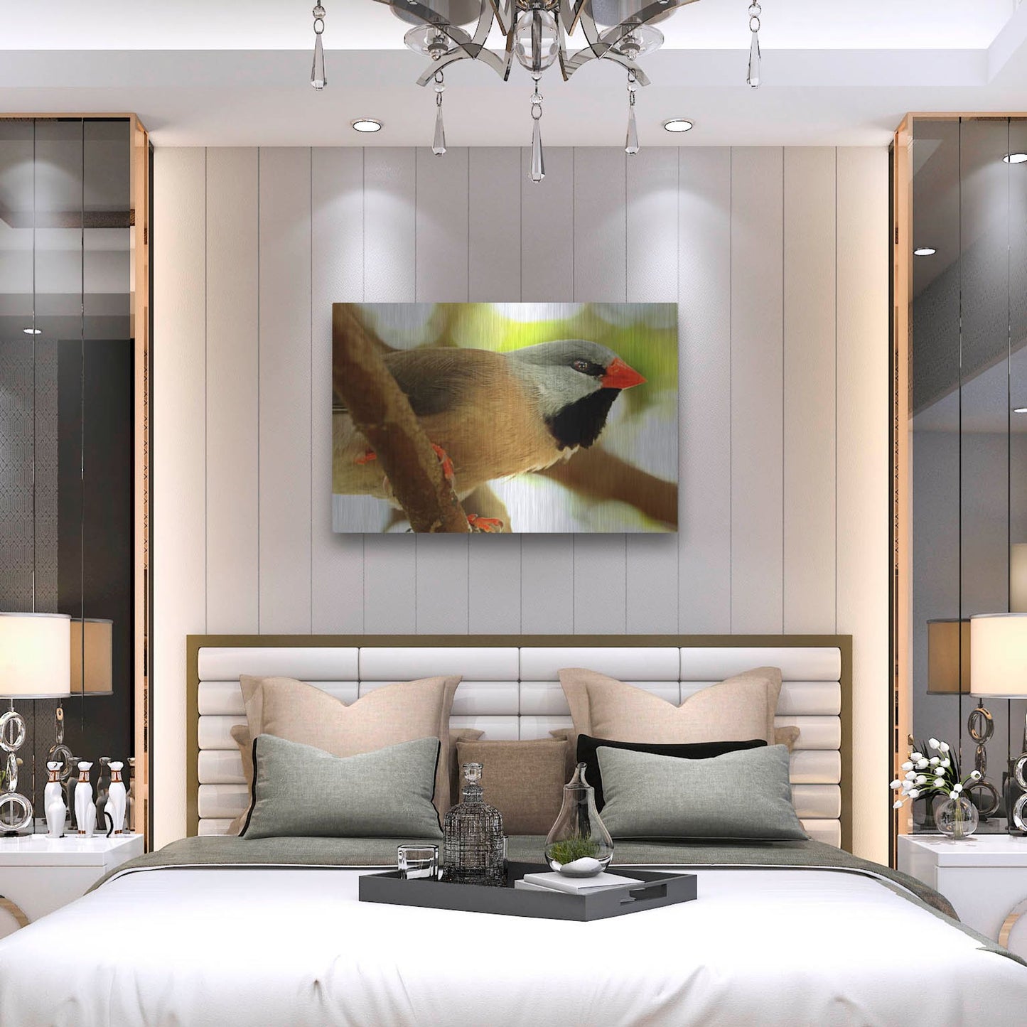 Luxe Metal Art 'Orange Tips' by Dana Brett Munach, Metal Wall Art,36x24