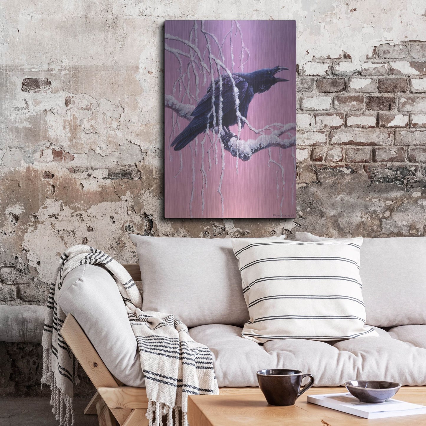 Luxe Metal Art 'Raven' by Harro Maass, Metal Wall Art,24x36