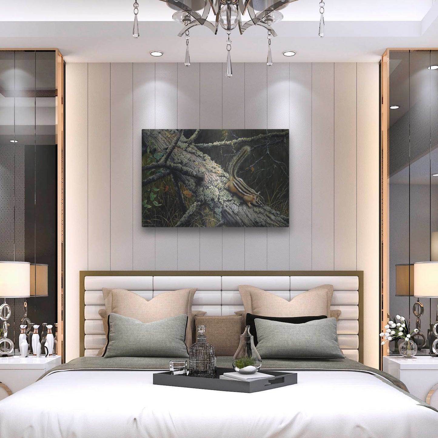 Luxe Metal Art 'Eastern Chipmunk' by Harro Maass, Metal Wall Art,36x24