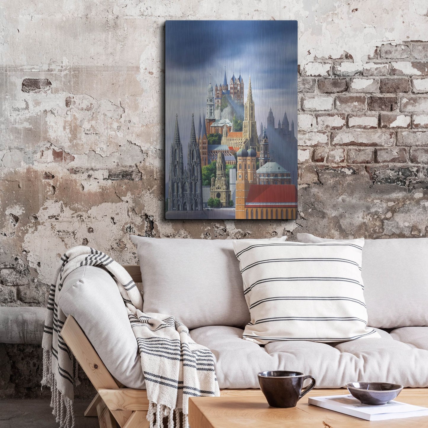 Luxe Metal Art 'German Cathedrals' by Harro Maass, Metal Wall Art,24x36