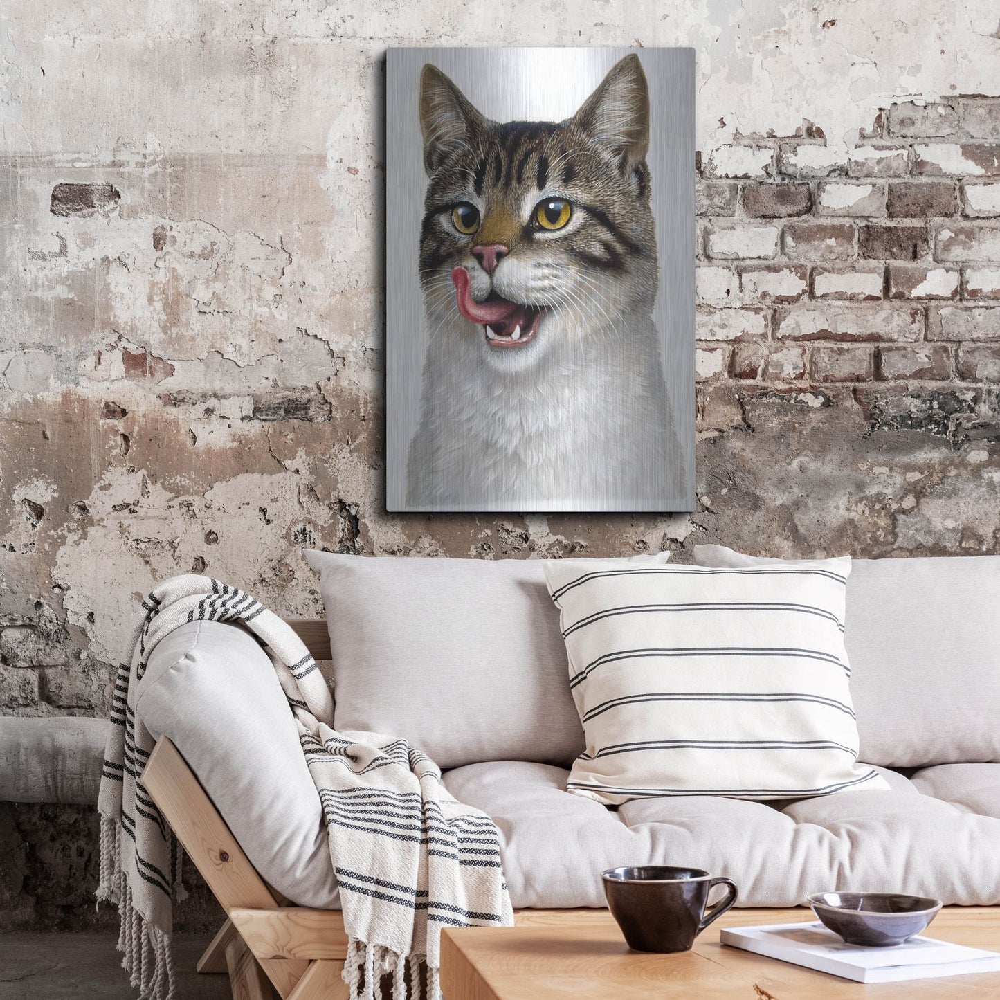 Luxe Metal Art 'Cat' by Harro Maass, Metal Wall Art,24x36