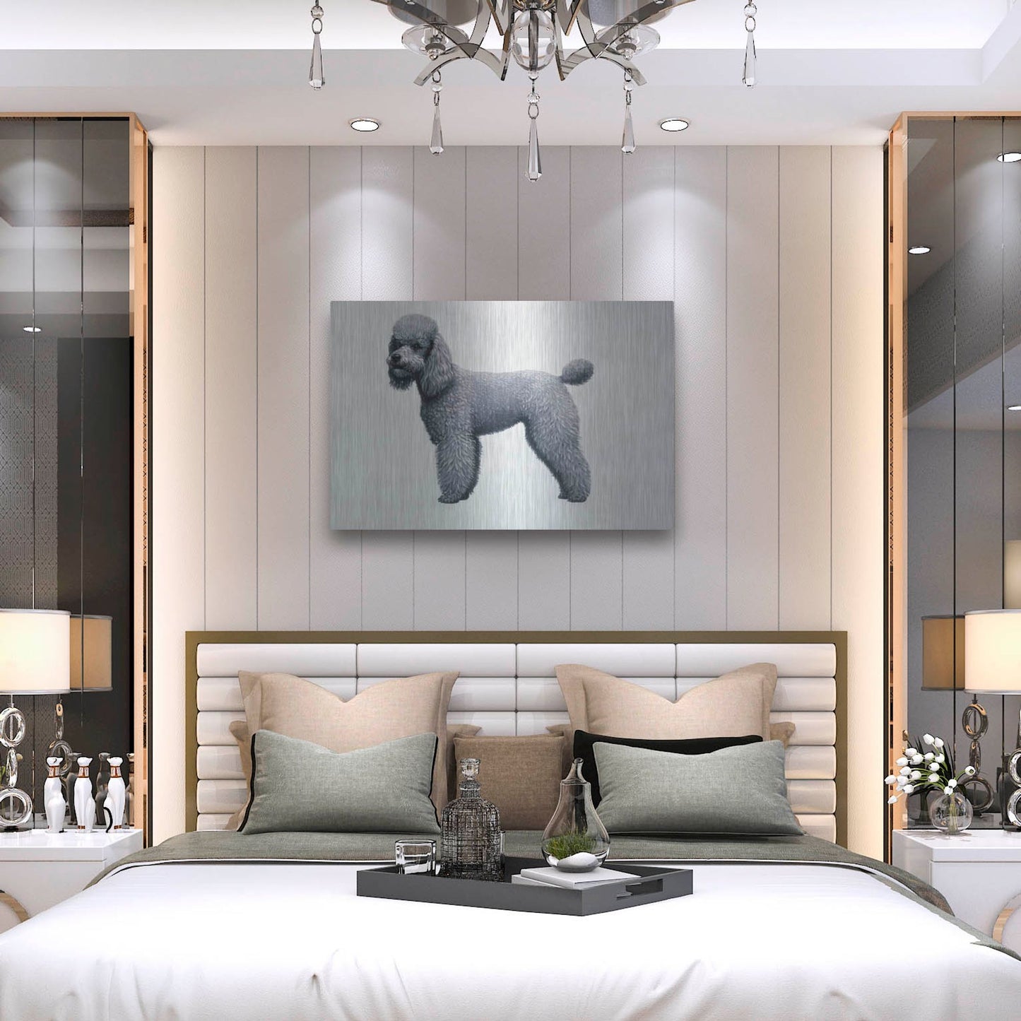 Luxe Metal Art 'Poodle' by Harro Maass, Metal Wall Art,36x24