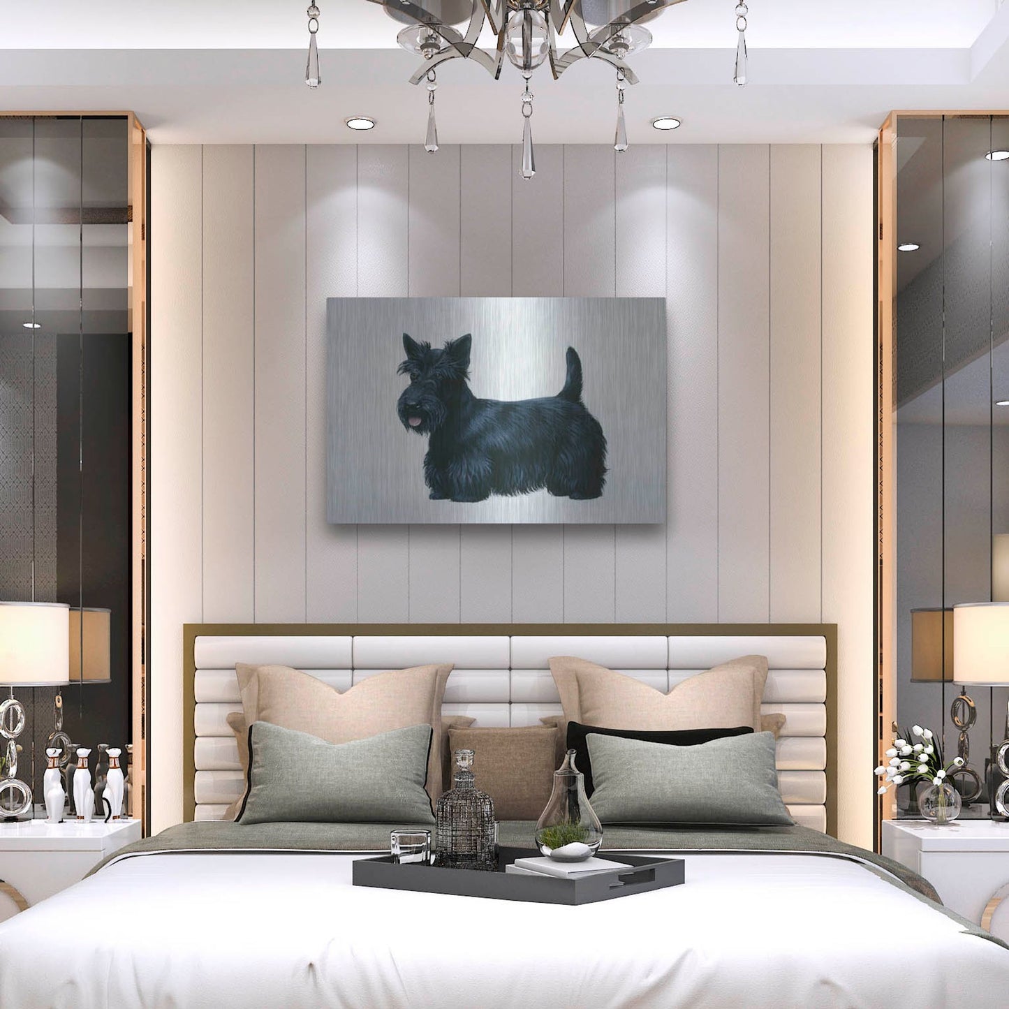 Luxe Metal Art 'Scottish Terrier' by Harro Maass, Metal Wall Art,36x24