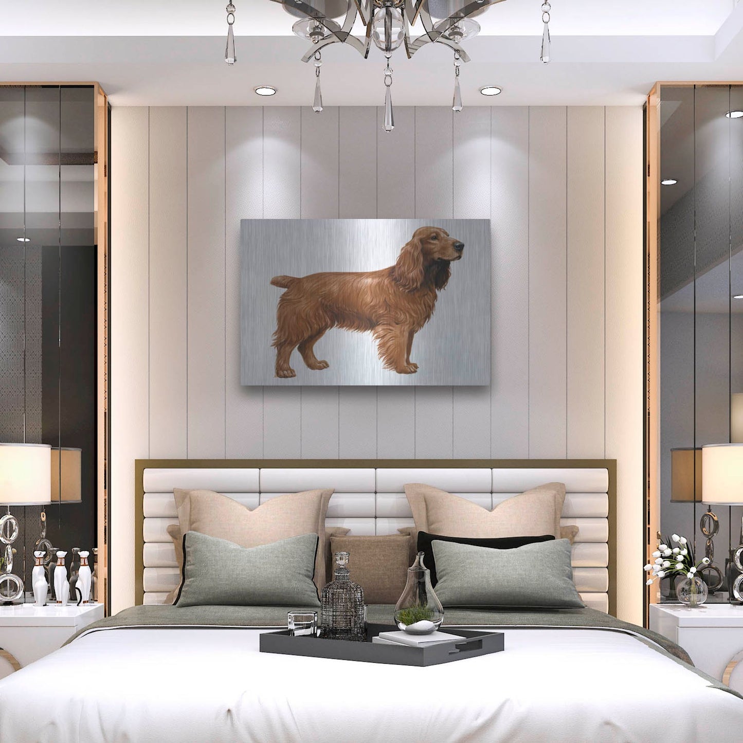 Luxe Metal Art 'Cocker Spaniel' by Harro Maass, Metal Wall Art,36x24