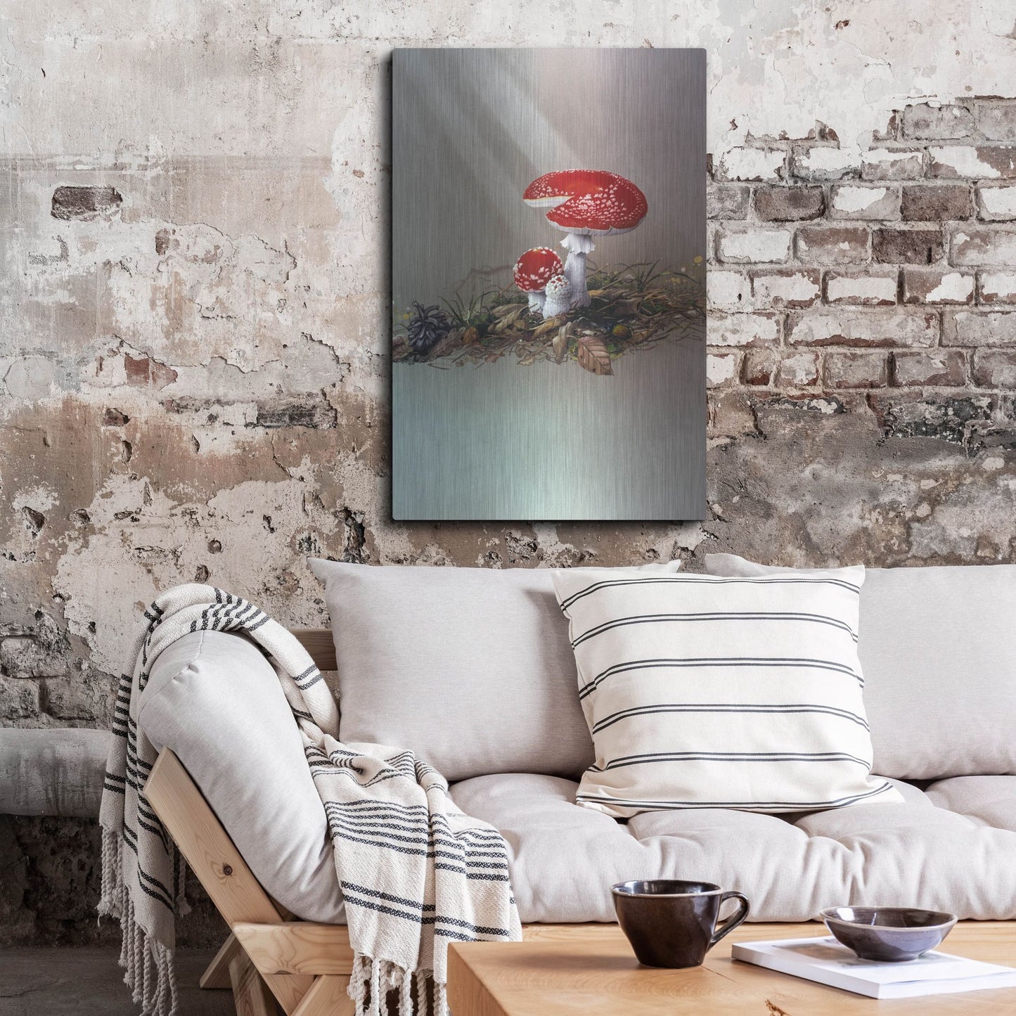 Luxe Metal Art 'Mushrooms' by Harro Maass, Metal Wall Art,24x36