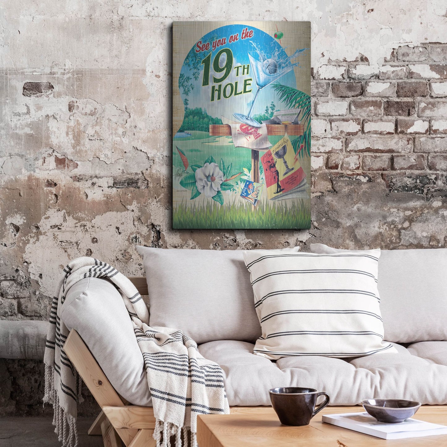 Luxe Metal Art '19th Hole 2' by James Mazzotta, Metal Wall Art,24x36