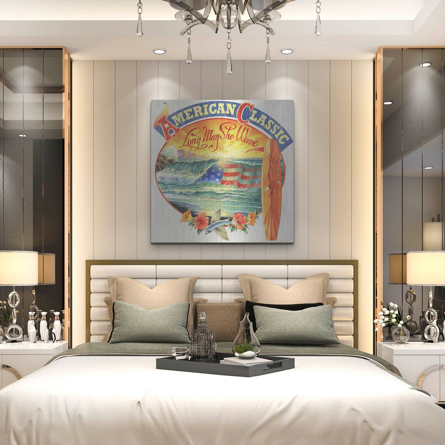 Luxe Metal Art 'American Classic' by James Mazzotta, Metal Wall Art,36x36