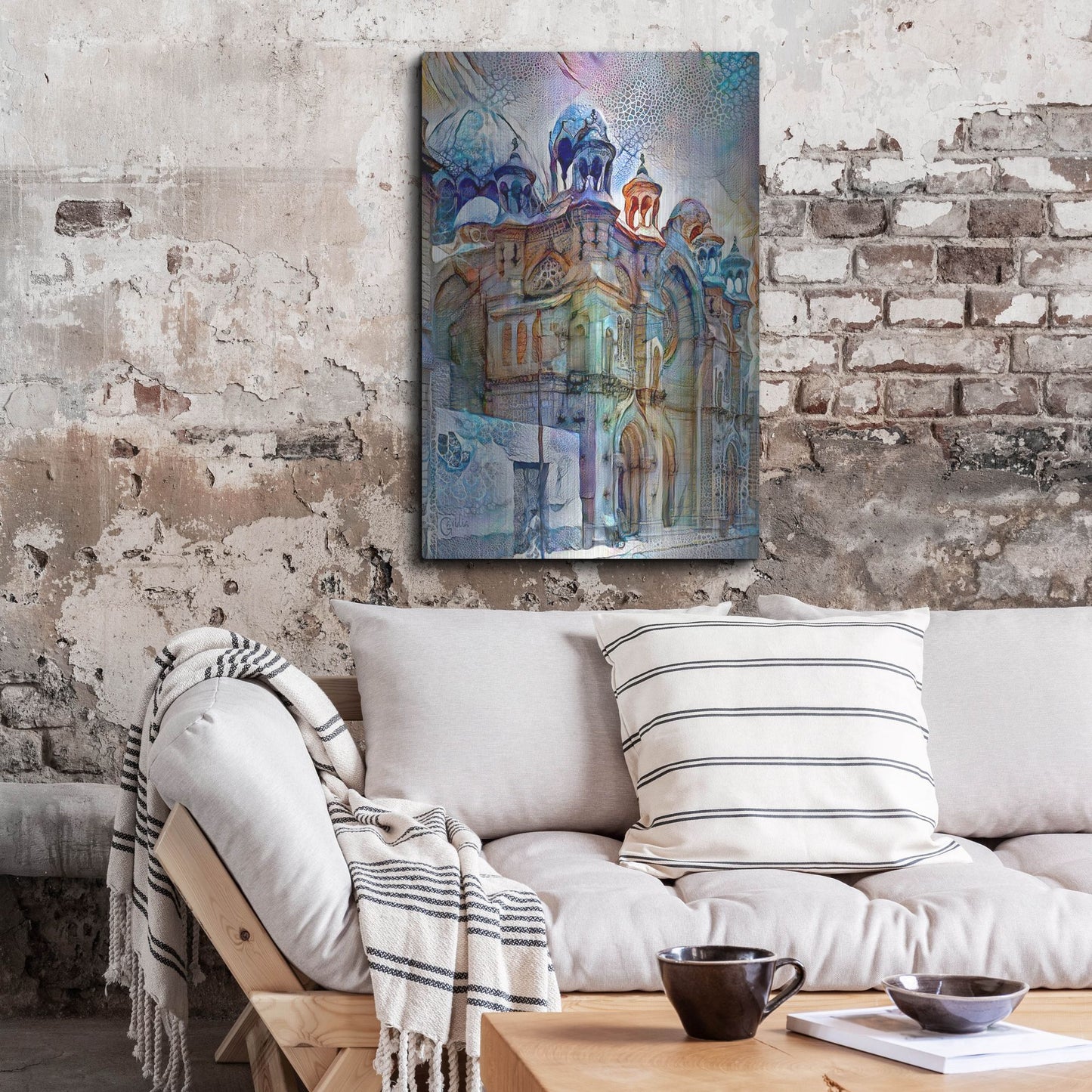 Luxe Metal Art 'Mexico City Church Of The Josefinos' by Pedro Gavidia, Metal Wall Art,24x36