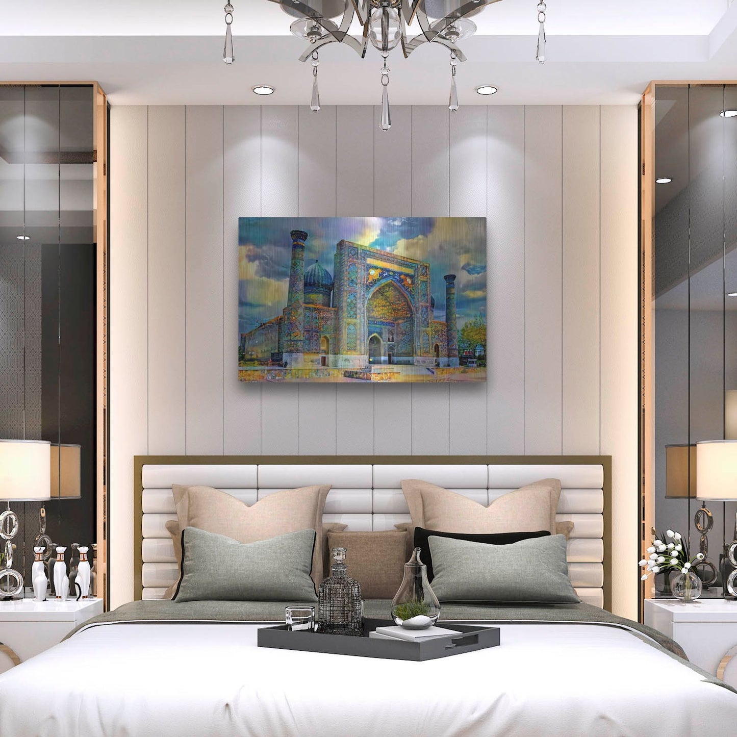 Luxe Metal Art 'Samarkand Uzbekistan Registan' by Pedro Gavidia, Metal Wall Art,36x24