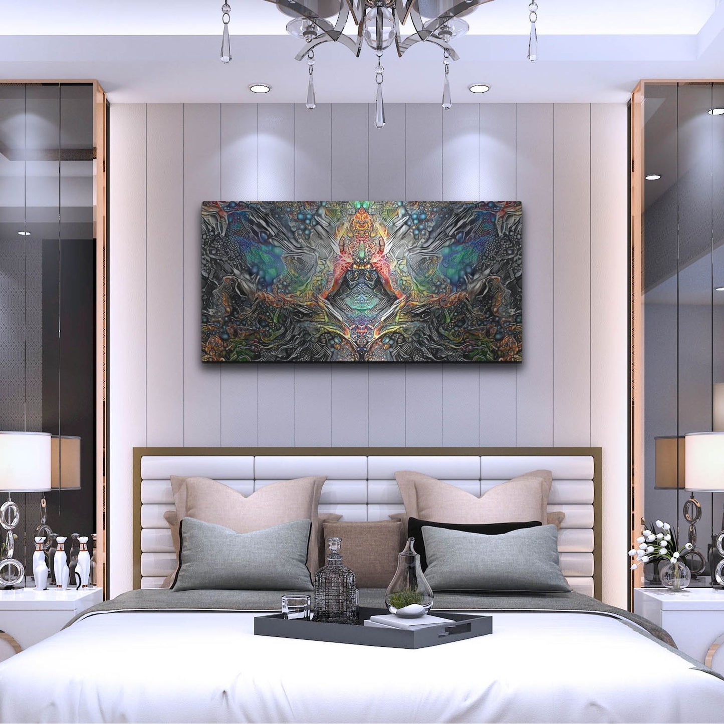 Luxe Metal Art 'The Deceitful Cloak Of Religions' by Pedro Gavidia, Metal Wall Art,48x24