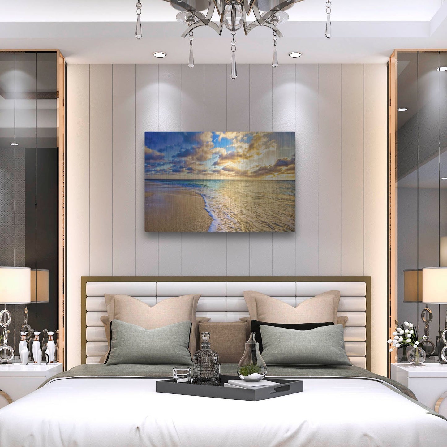 Luxe Metal Art 'Golden Hour Aruba' by Mark A Paulda, Metal Wall Art,36x24