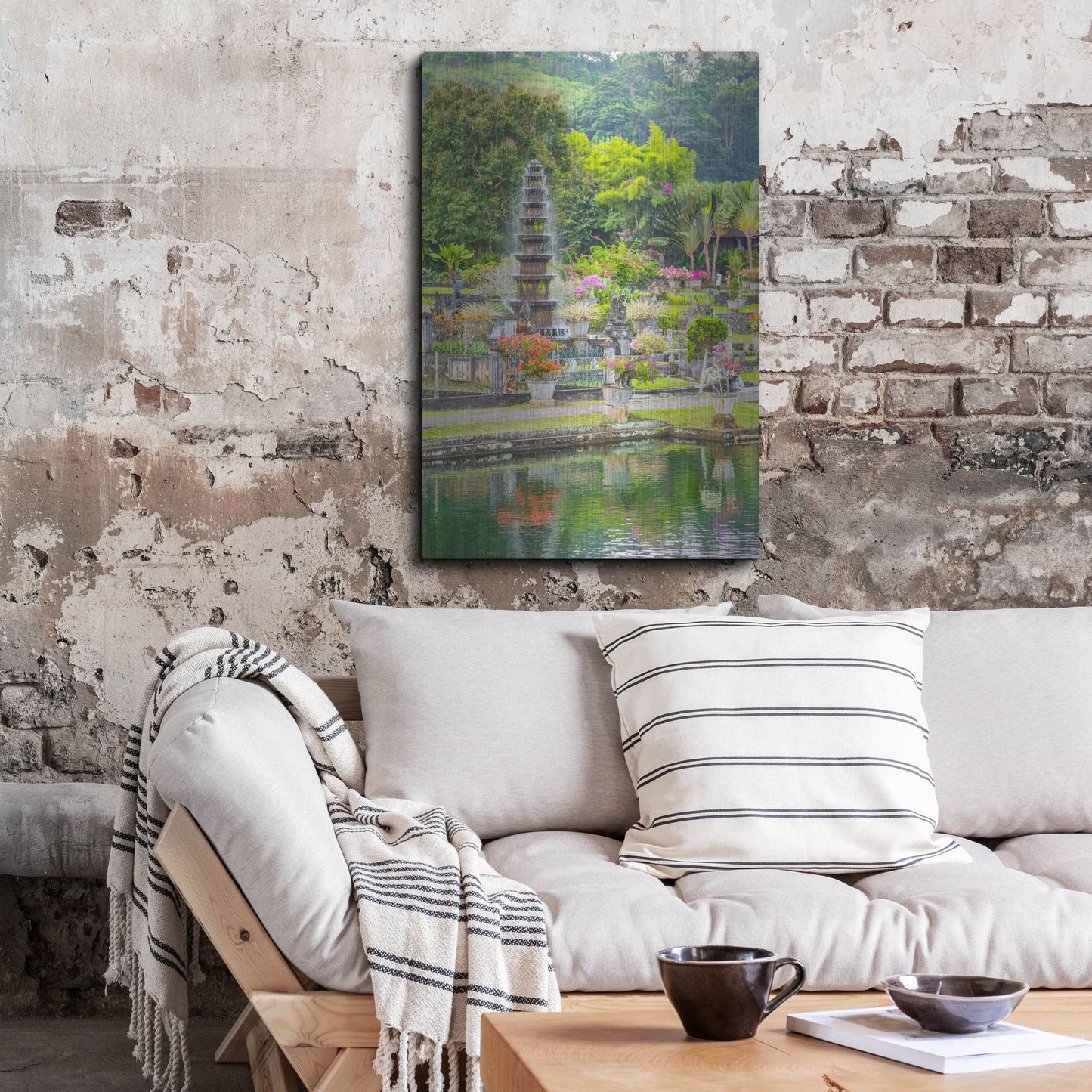 Luxe Metal Art 'Ujung Water Palace' by Mark A Paulda, Metal Wall Art,24x36