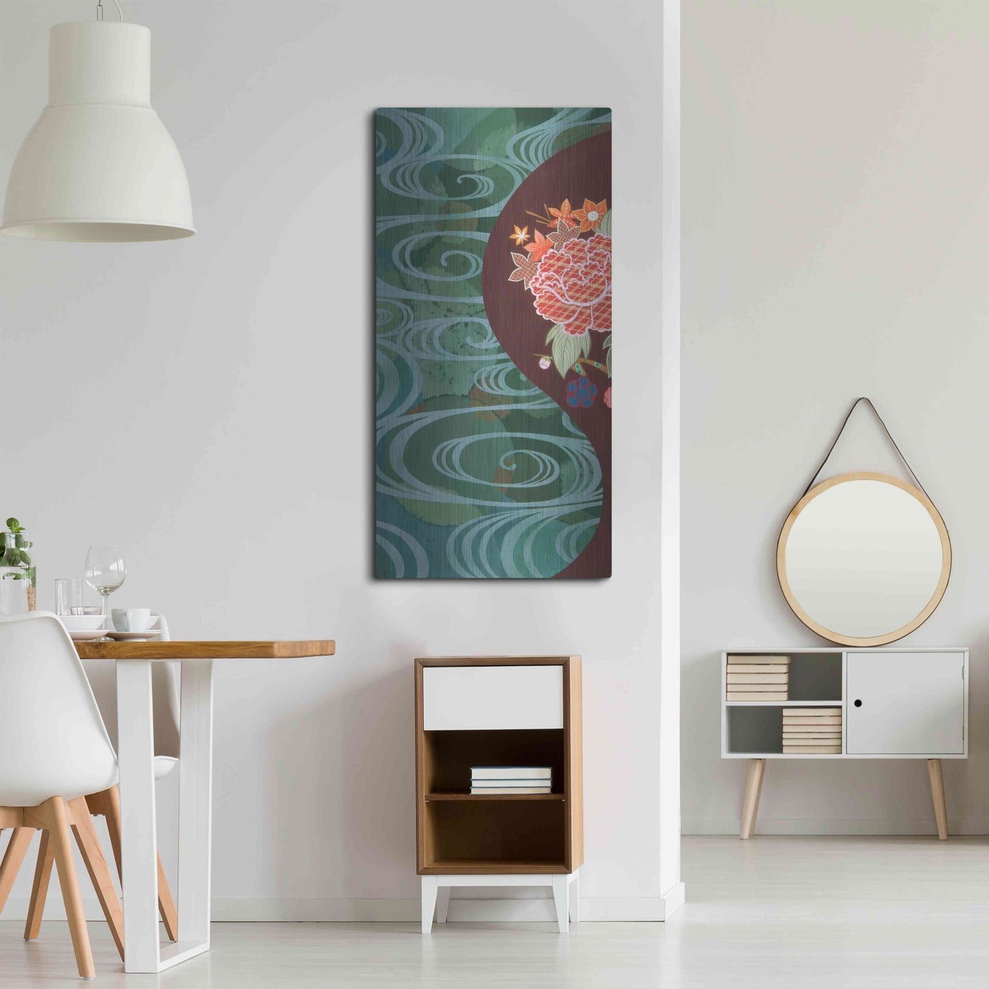 Luxe Metal Art 'Running Water I' by Zigen Tanabe, Metal Wall Art,24x48
