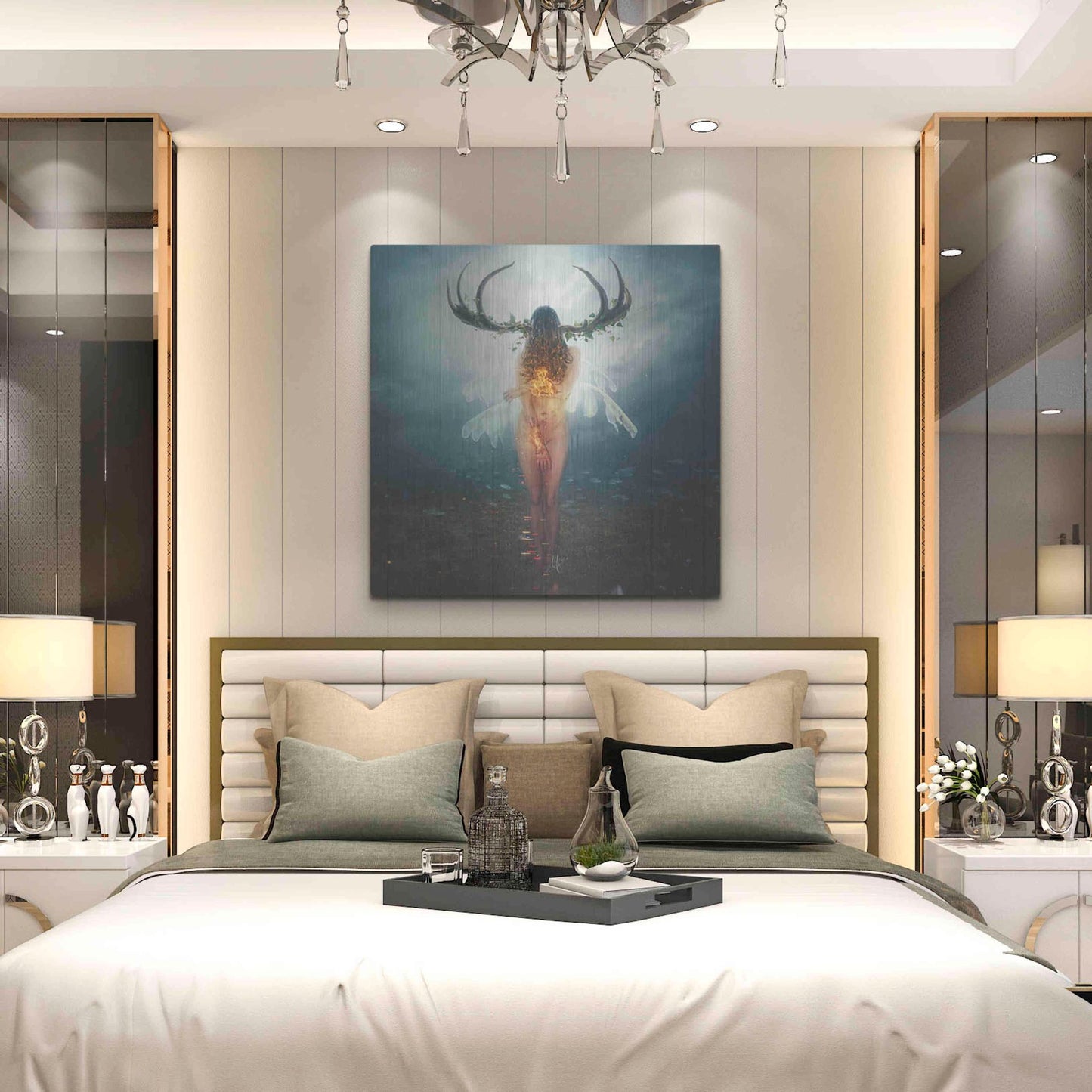 Luxe Metal Art 'Shelter' by Mario Sanchez Nevado, Metal Wall Art,36x36