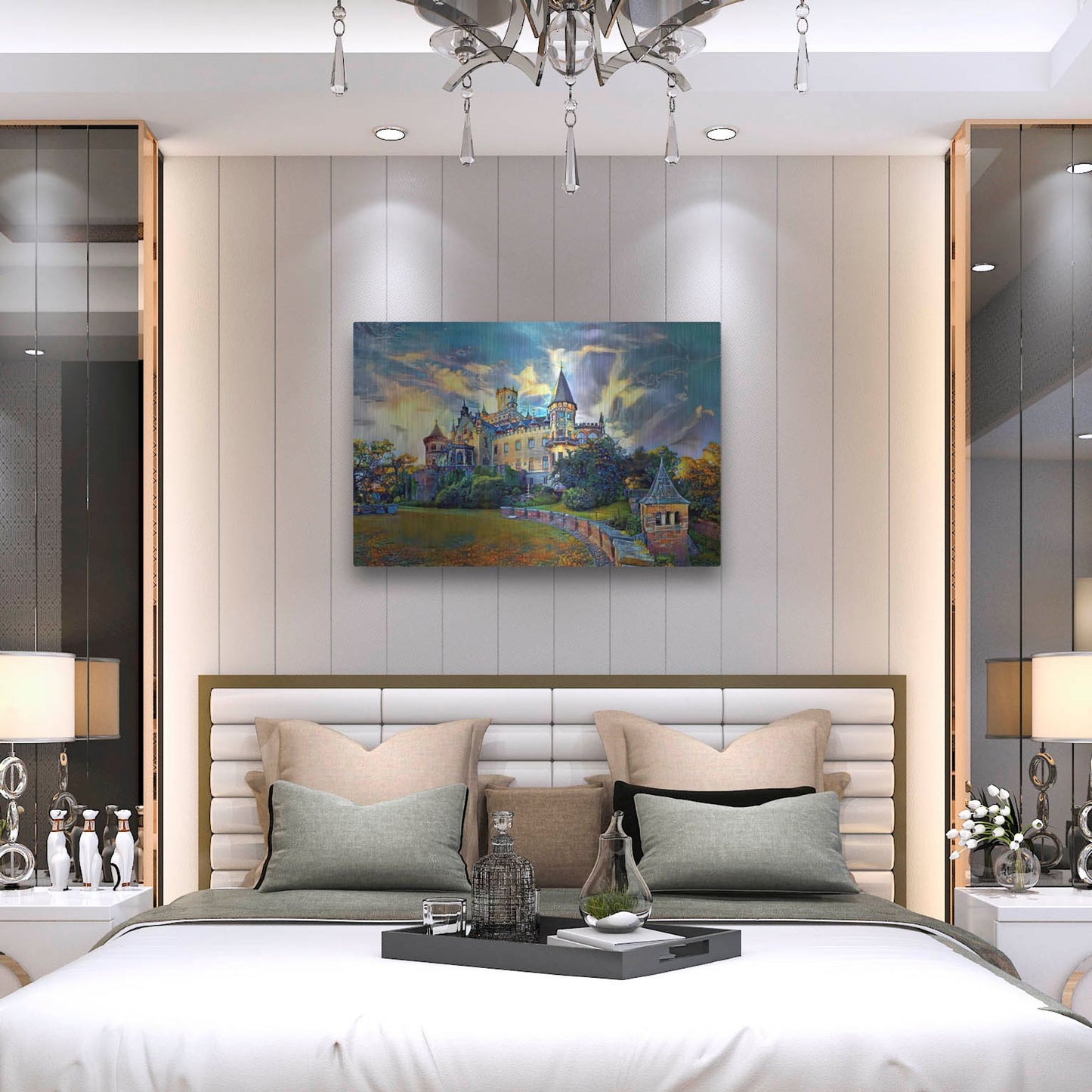 Luxe Metal Art 'Germany Lower Saxony Marienburg Castle' by Pedro Gavidia, Metal Wall Art,36x24