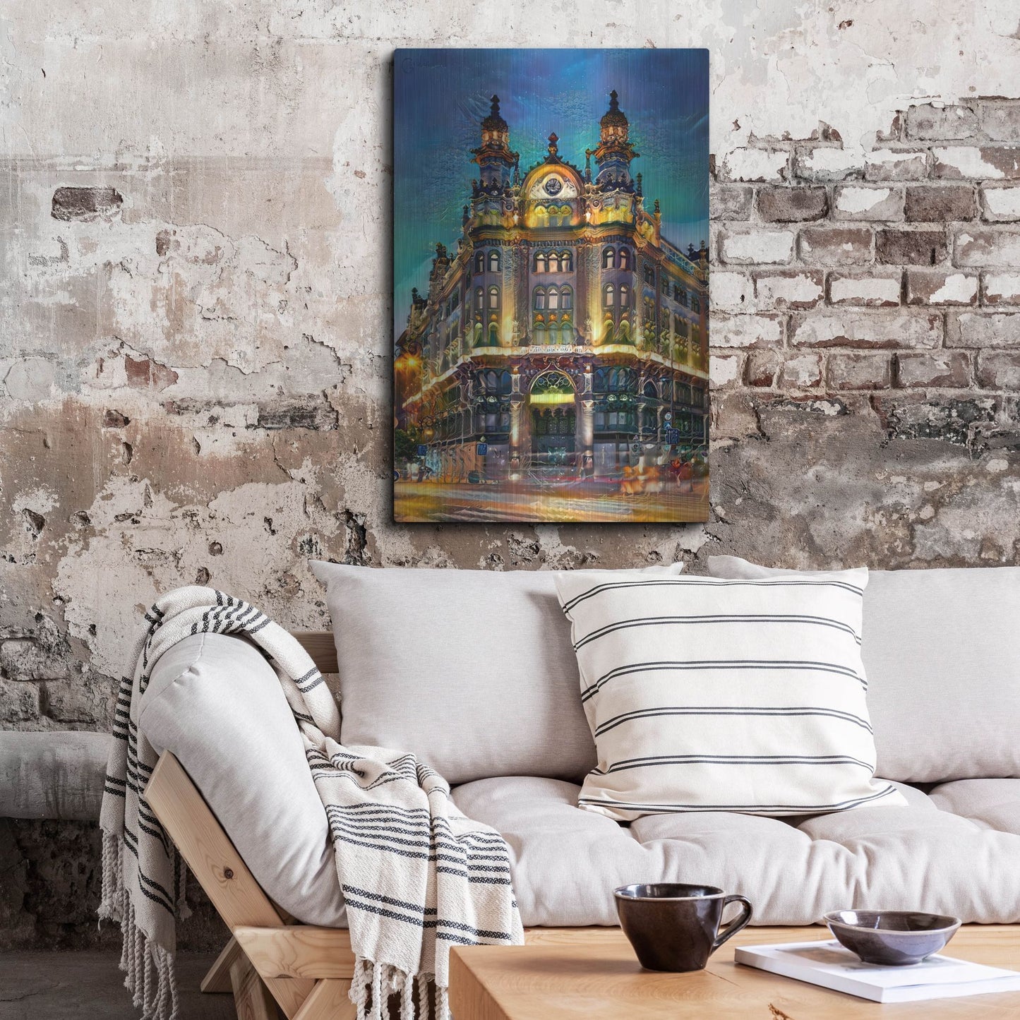 Luxe Metal Art 'Hungary Budapest Hotel Parisi Udvar' by Pedro Gavidia, Metal Wall Art,24x36