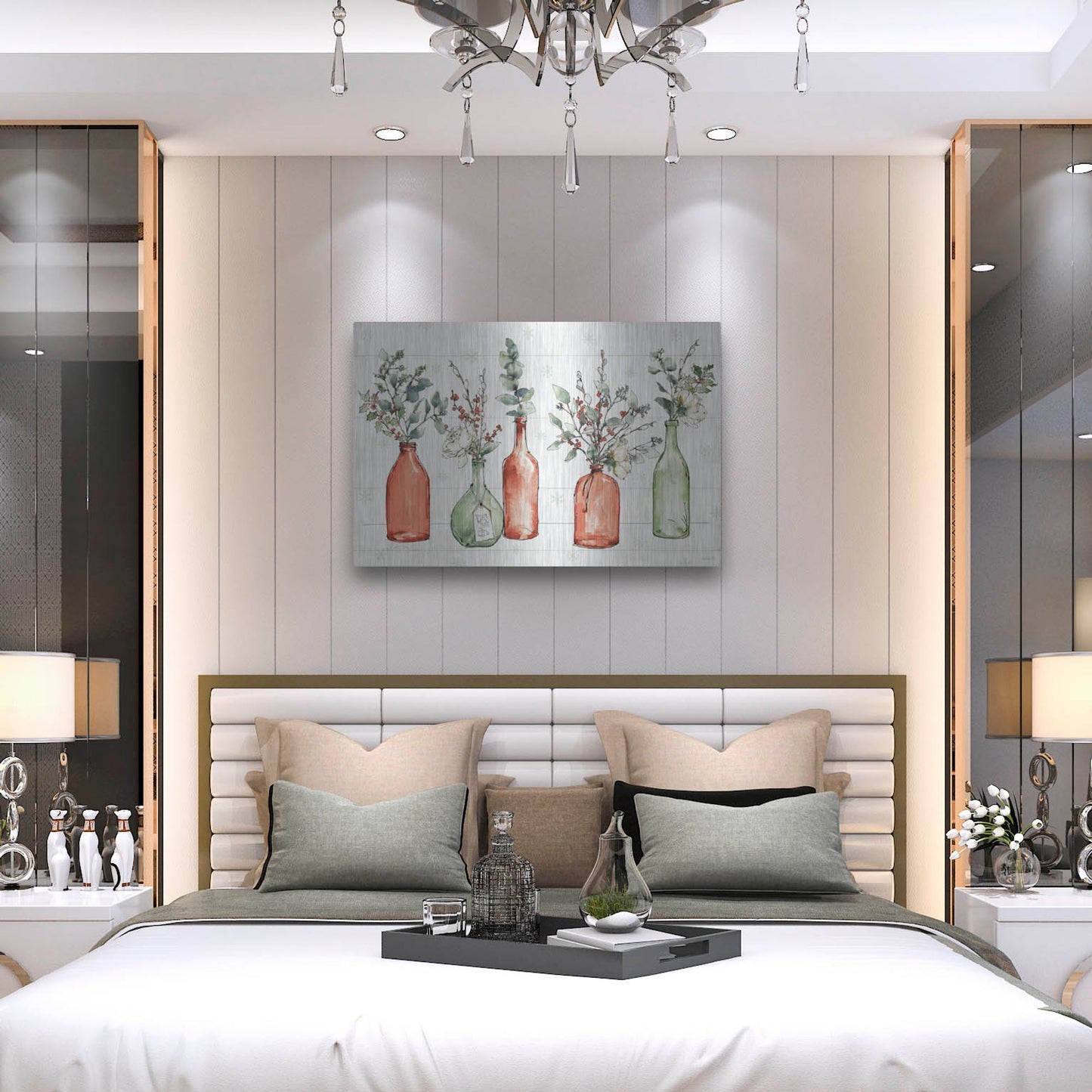 Luxe Metal Art 'Modern Farmhouse I Christmas' by Anne Tavoletti, Metal Wall Art,36x24