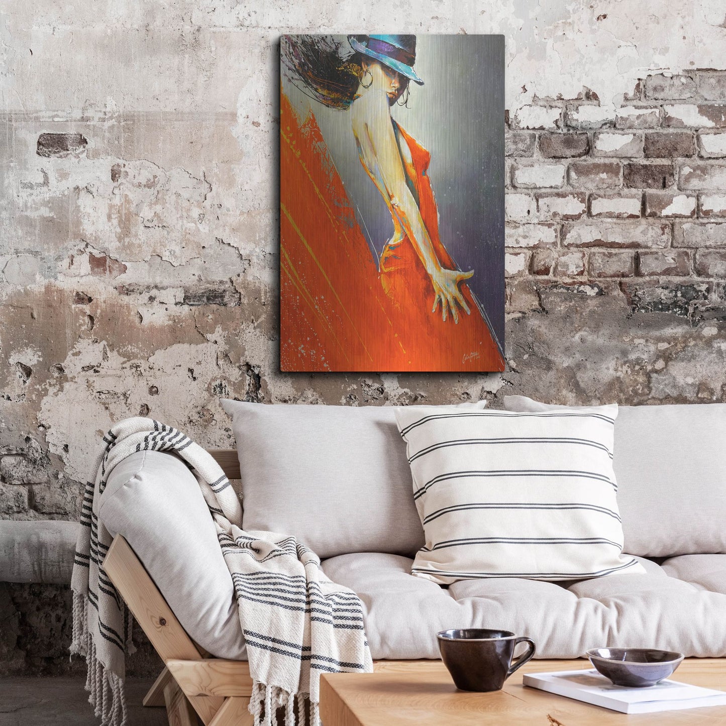 Luxe Metal Art 'Rubi' by Colin John Staples, Metal Wall Art,24x36