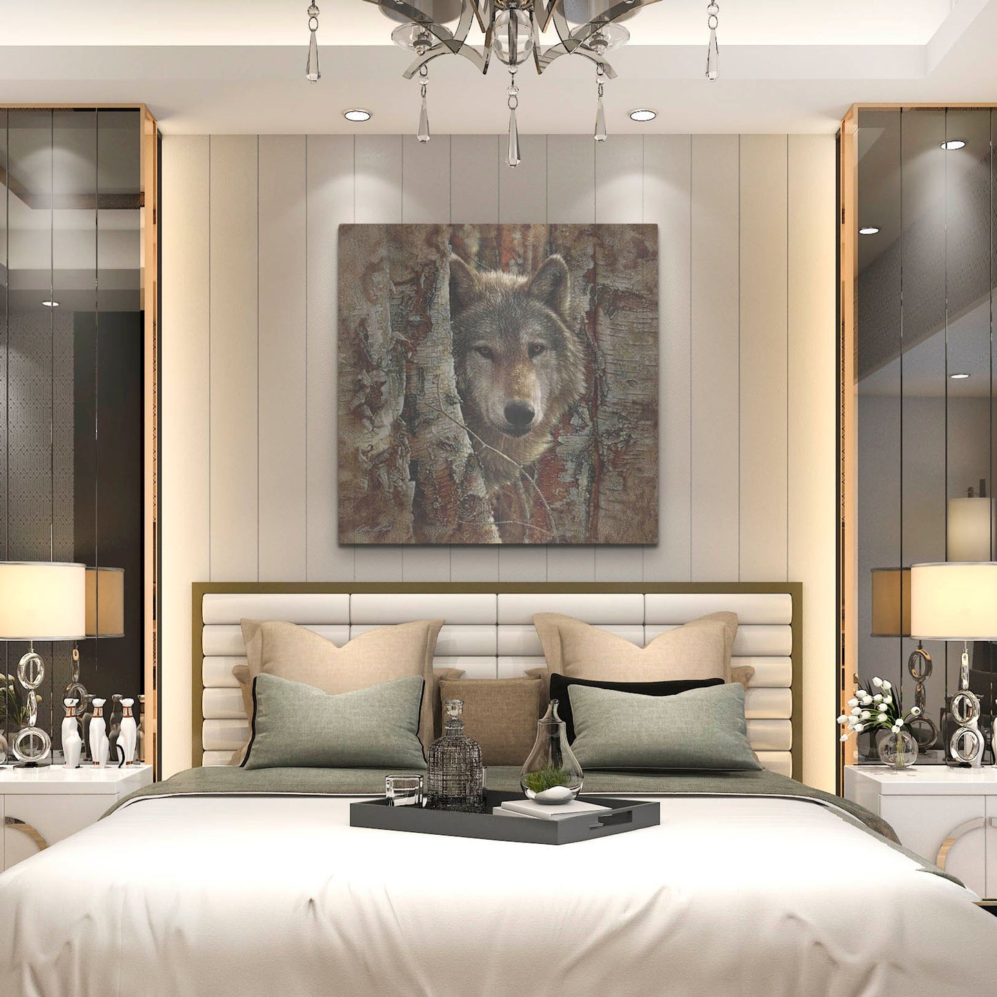 Luxe Metal Art 'Wolf Spirit' by Collin Bogle, Metal Wall Art,36x36