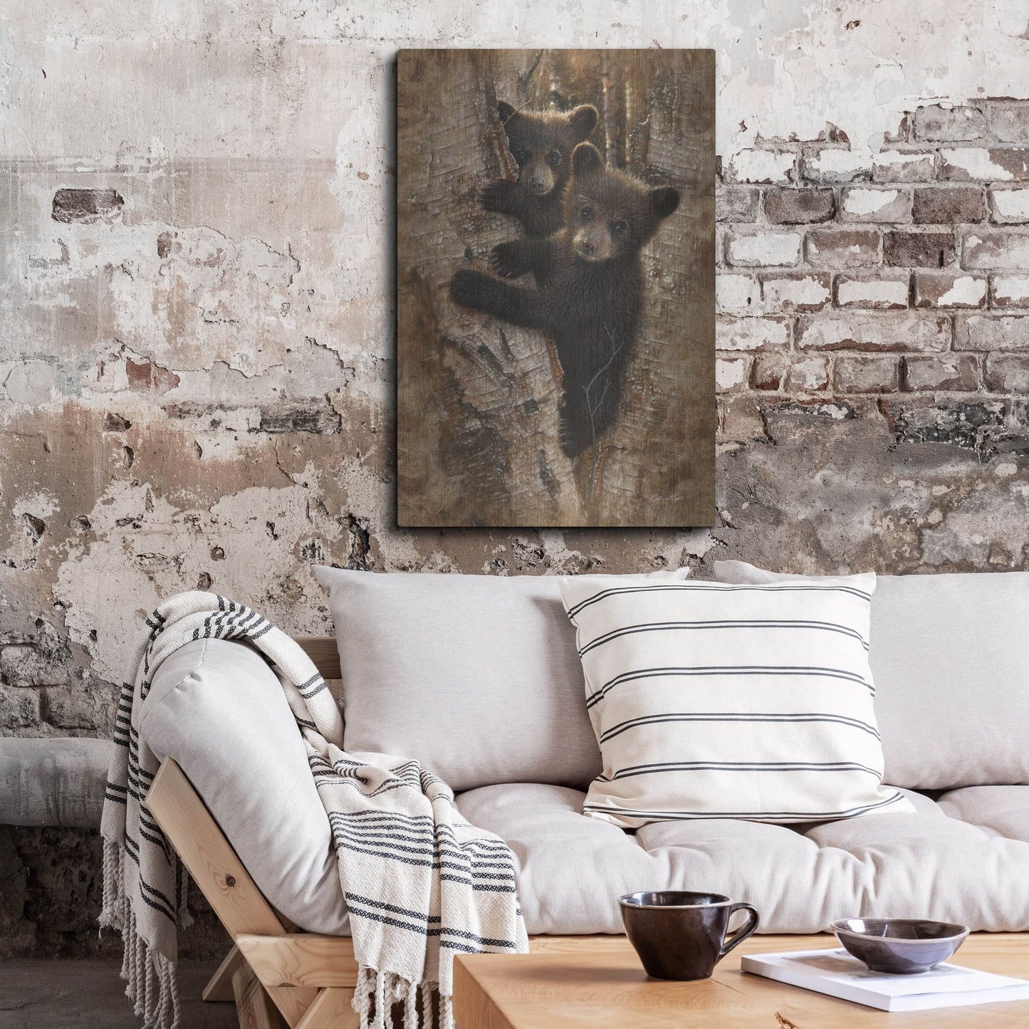 Luxe Metal Art 'Curious Cubs' by Collin Bogle, Metal Wall Art,24x36