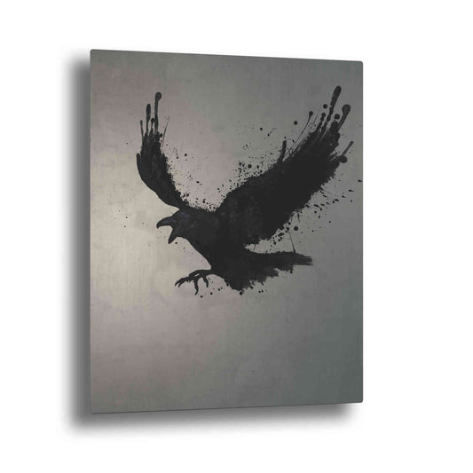Epic Art "Raven" by Nicklas Gustafsson, on Brushed Aluminum