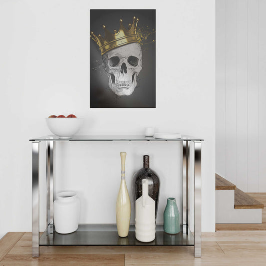 Epic Art "Royal Skull" by Nicklas Gustafsson, on Brushed Aluminum,16 x 24