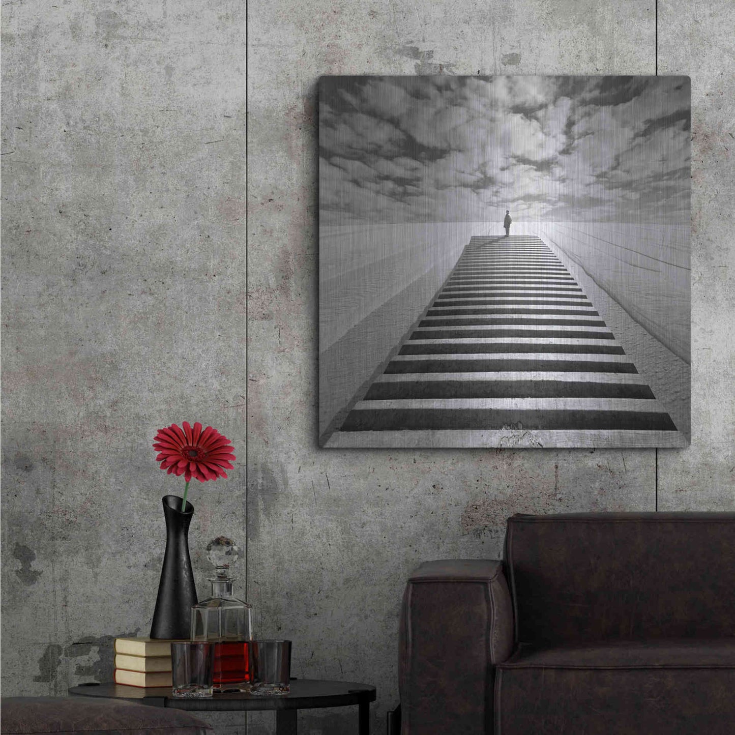 Luxe Metal Art 'The Observer' by Dariusz Klimczak, Metal Wall Art,36x36