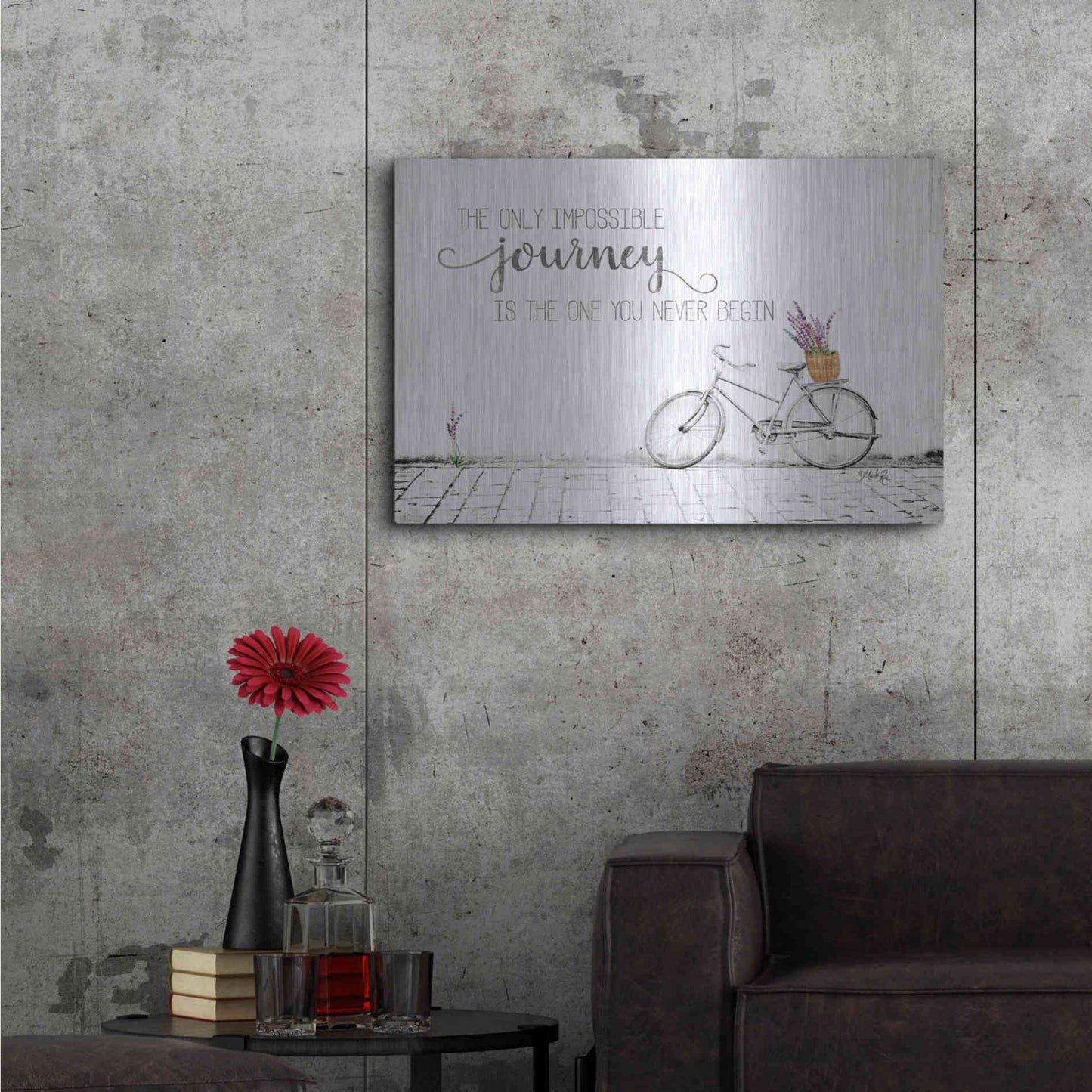 Luxe Metal Art 'Impossible Journey' by Marla Rae, Metal Wall Art,36x24