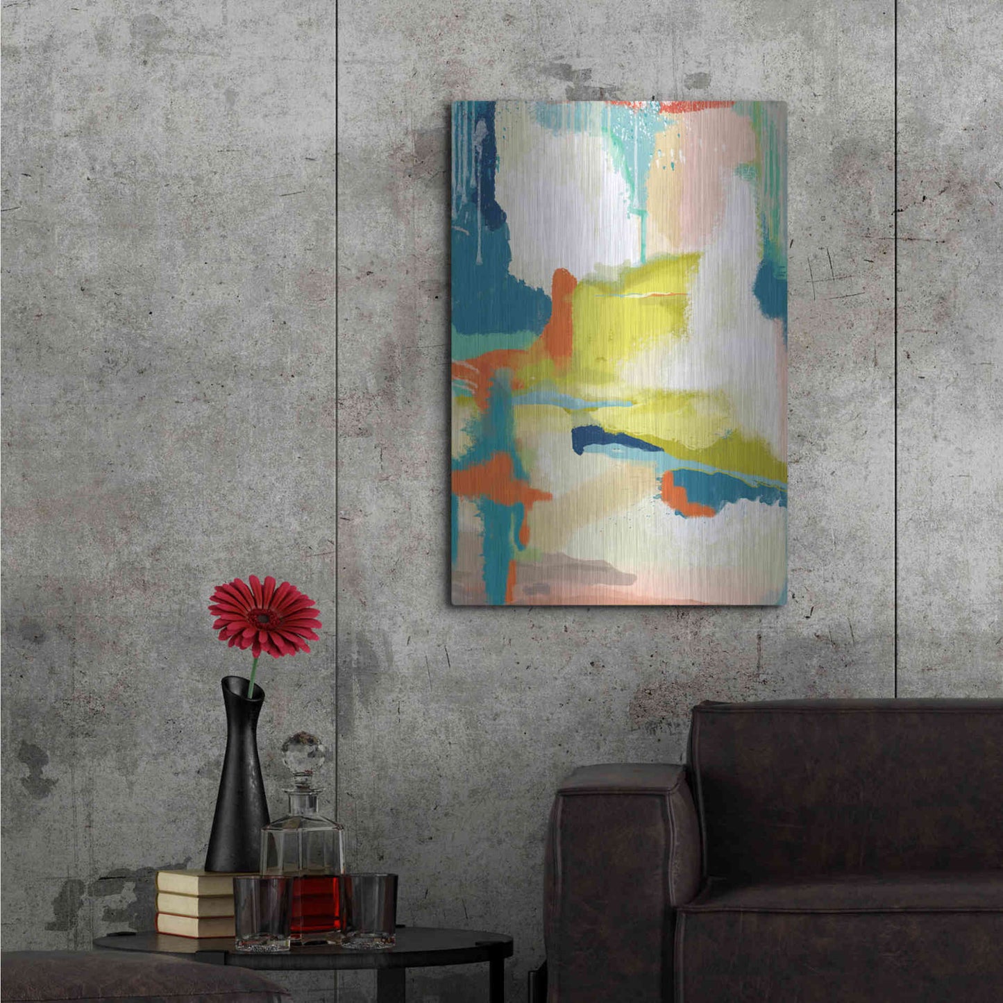 Luxe Metal Art 'Deconstructed Landscape 2' by Jan Weiss, Metal Wall Art,24x36